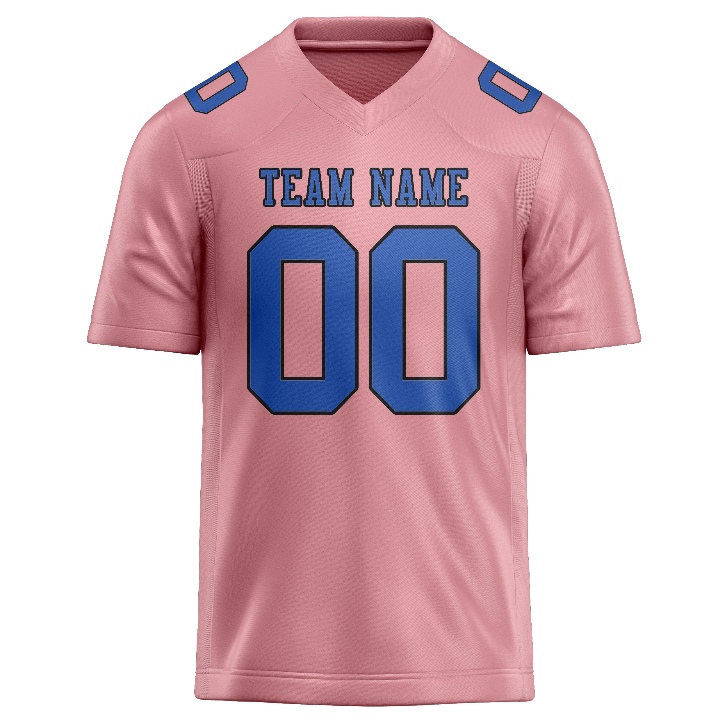 Custom Light Pink Sky Blue Football Jersey