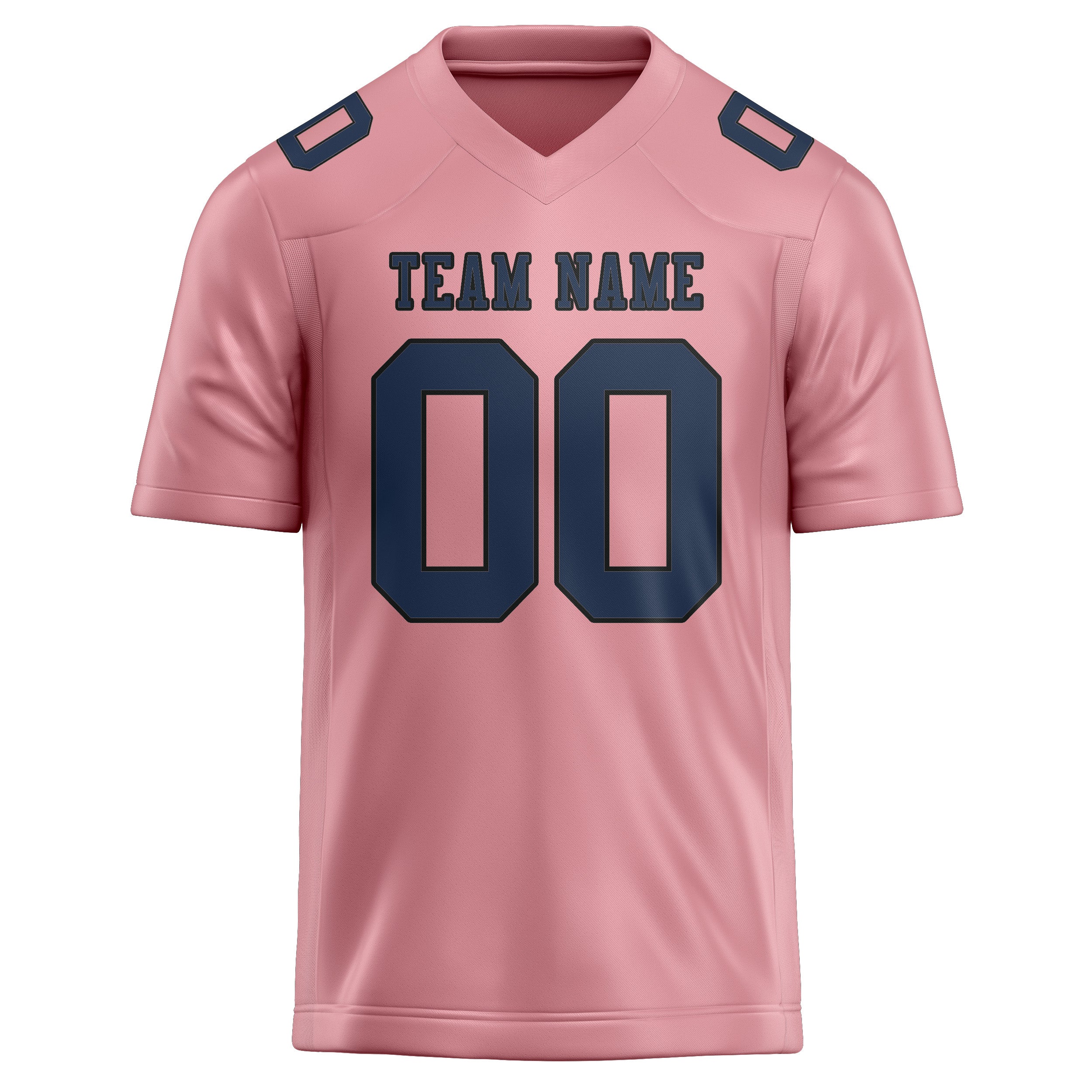 Custom Light Pink Blue Football Jersey