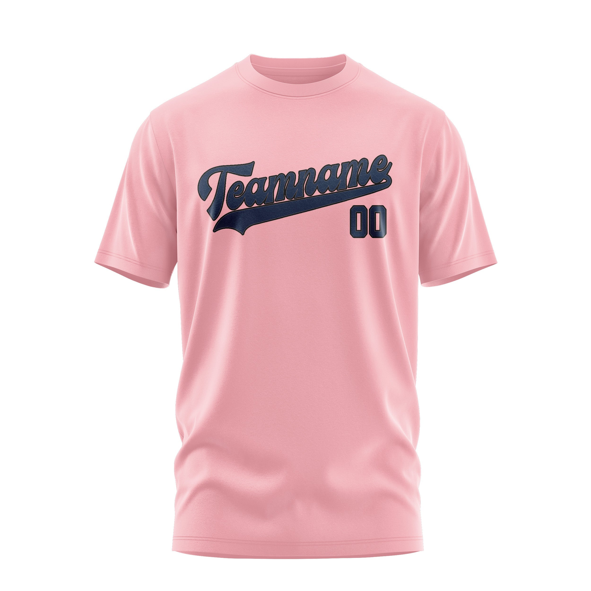 Custom Light Pink Blue T-Shirt