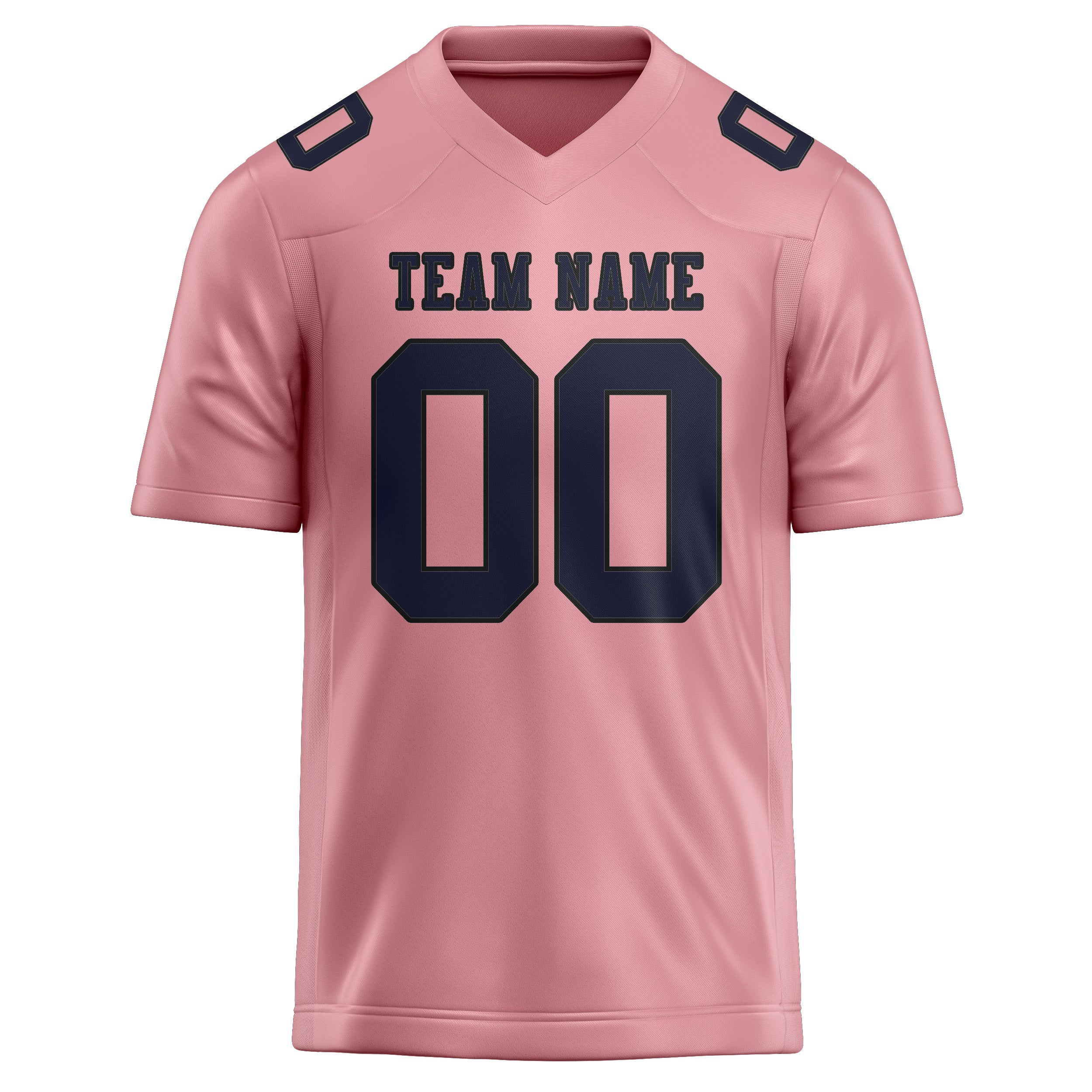 Custom Light Pink Navy Football Jersey