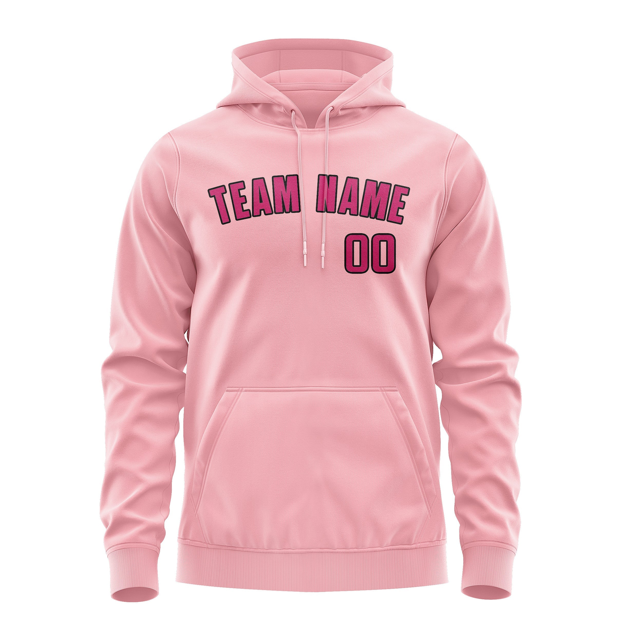 Custom Light Pink Pink Hoodie