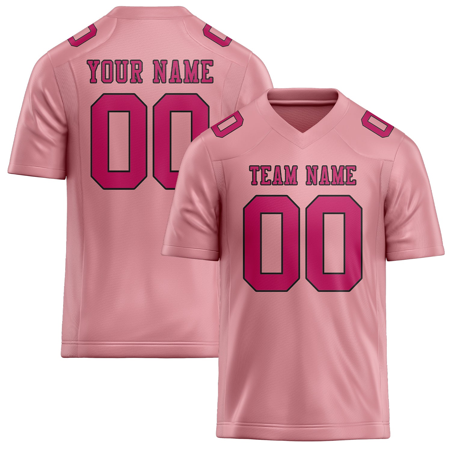 Custom Light Pink Pink Football Jersey