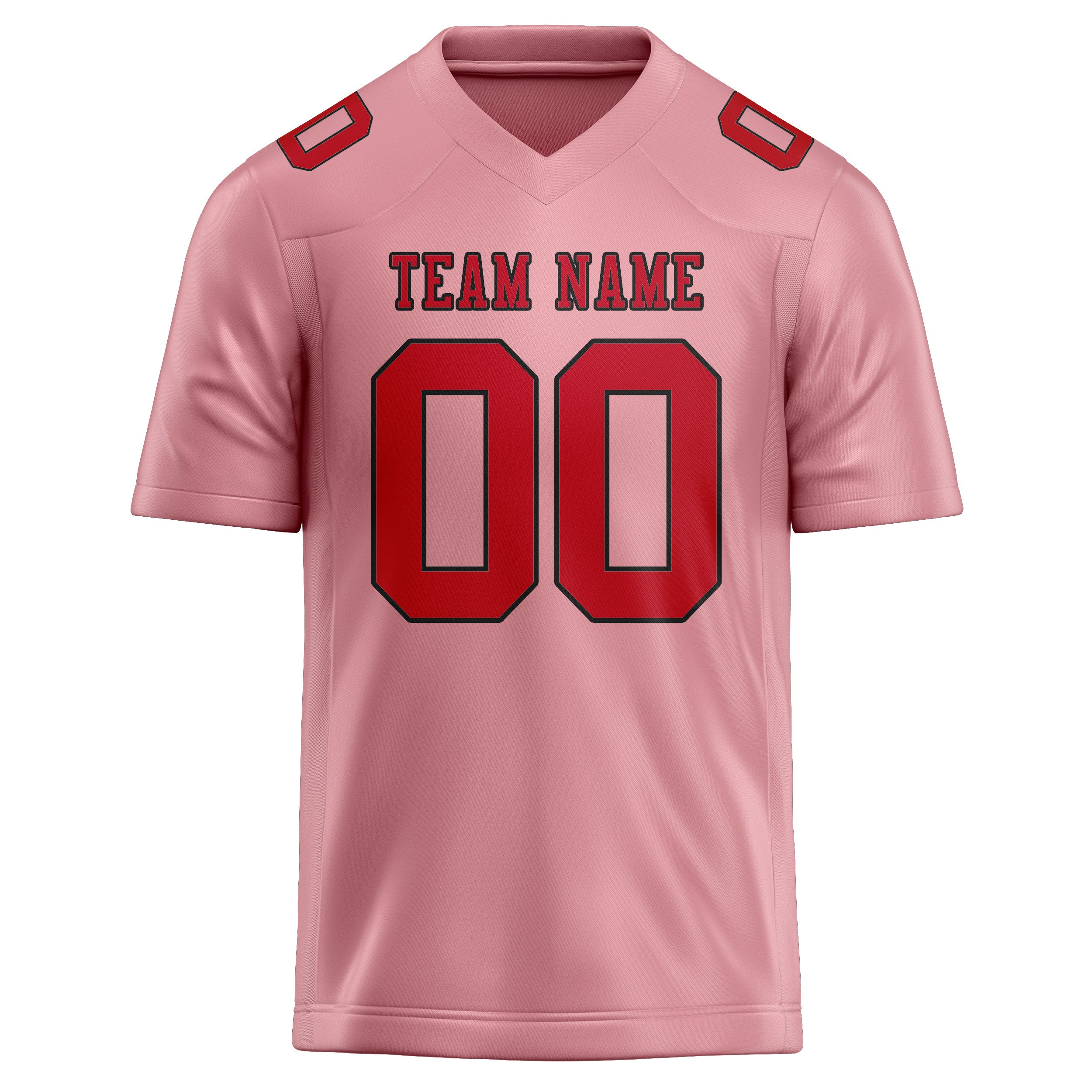 Custom Light Pink Red Football Jersey