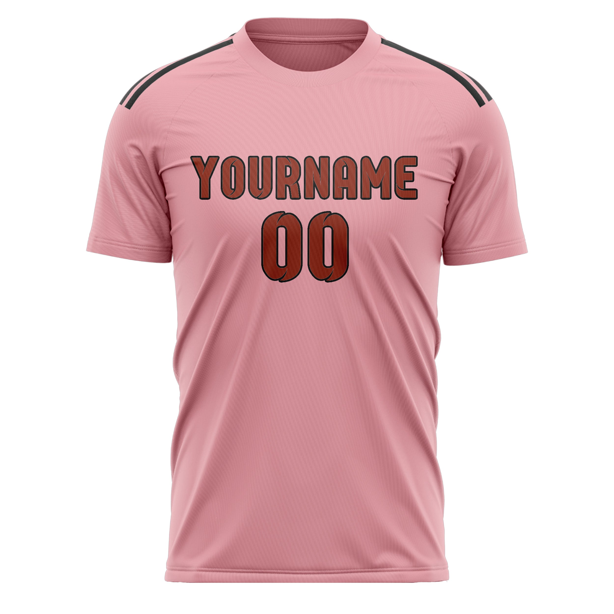 Custom Light Pink Coral Red Soccer Jersey