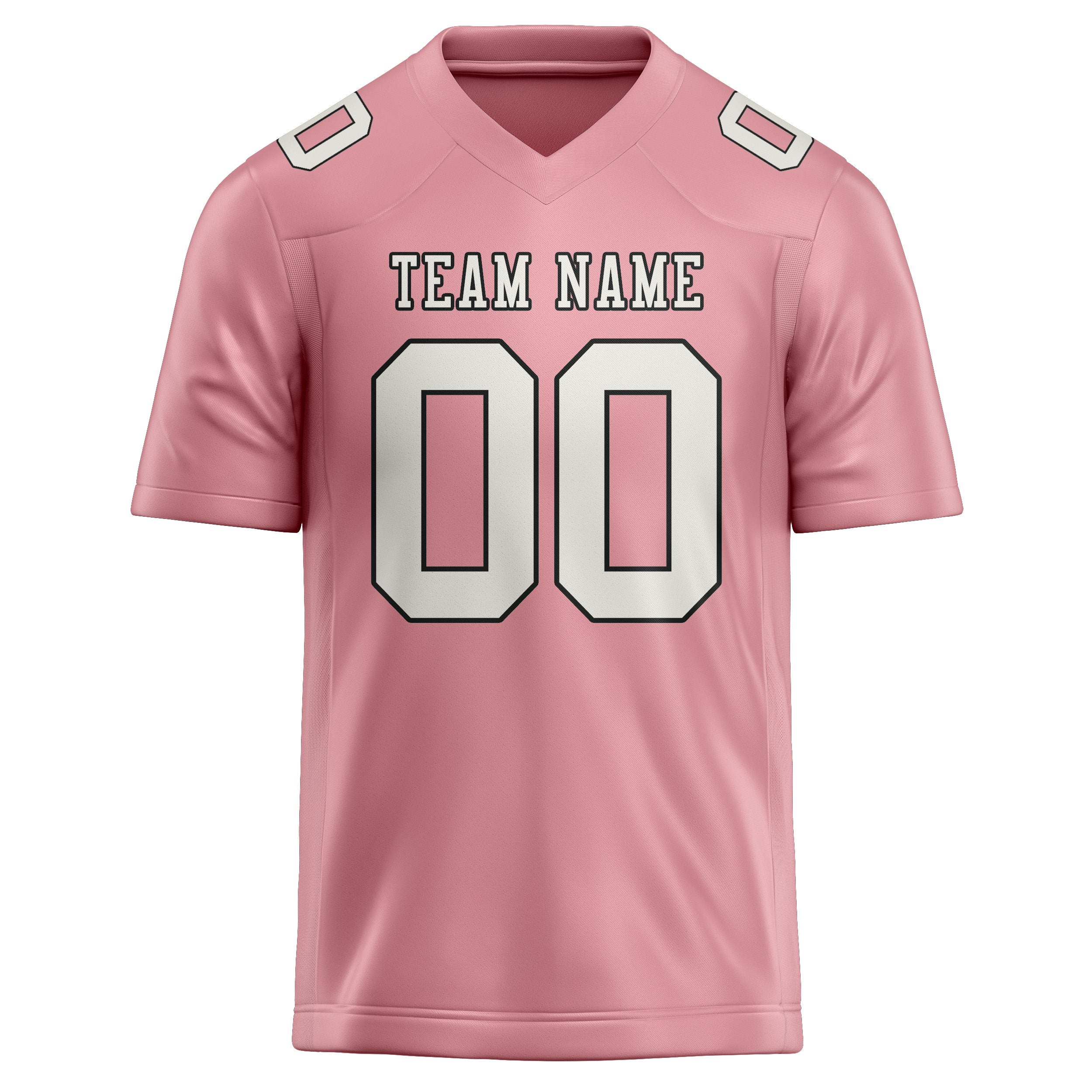 Custom Light Pink White Football Jersey