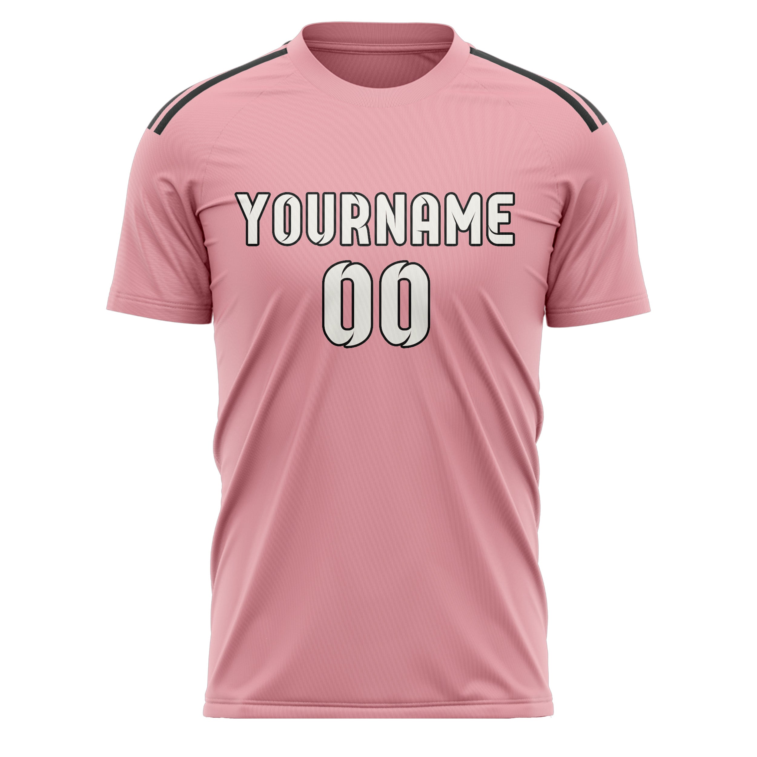 Custom Light Pink White Soccer Jersey