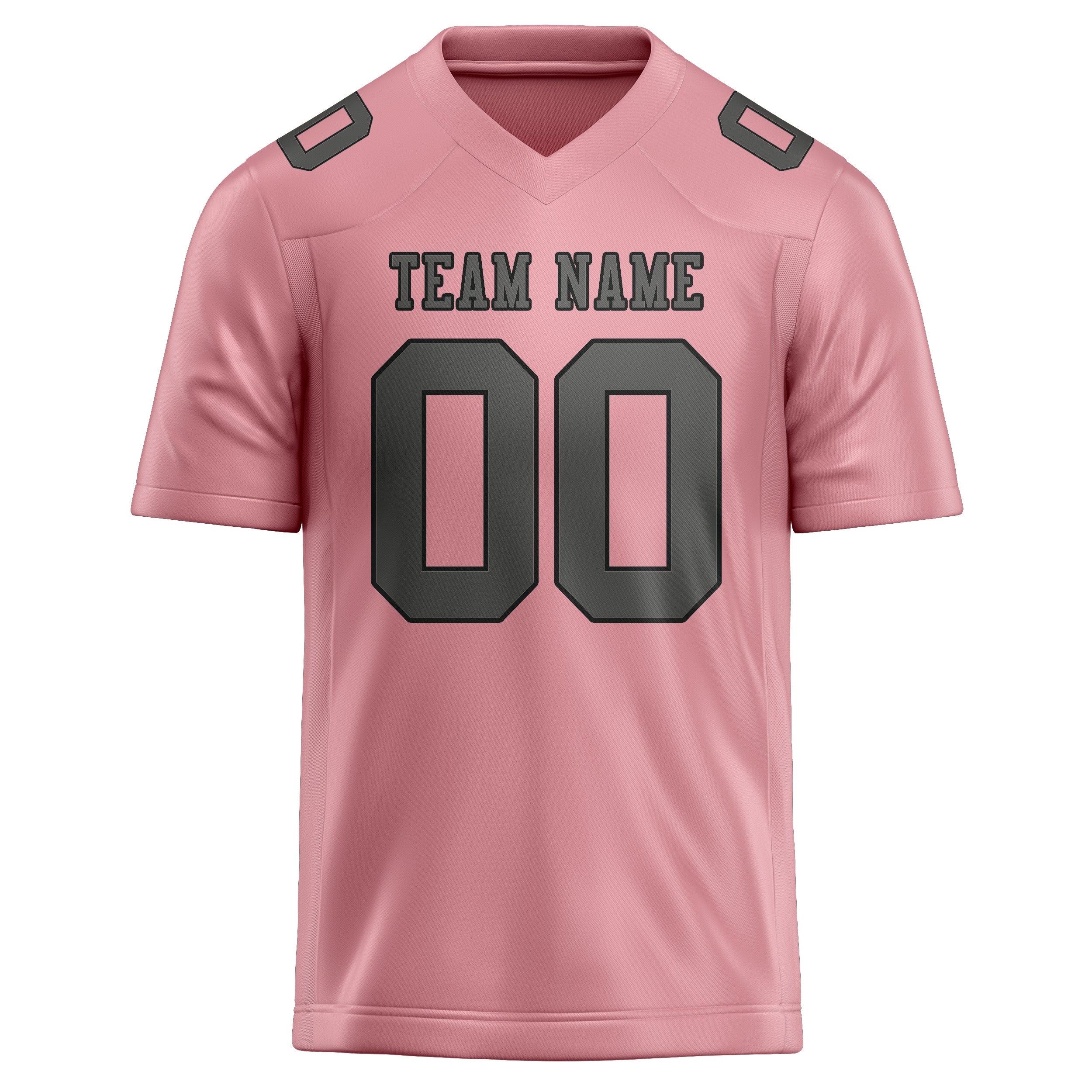 Custom Light Pink Dark Grey Football Jersey