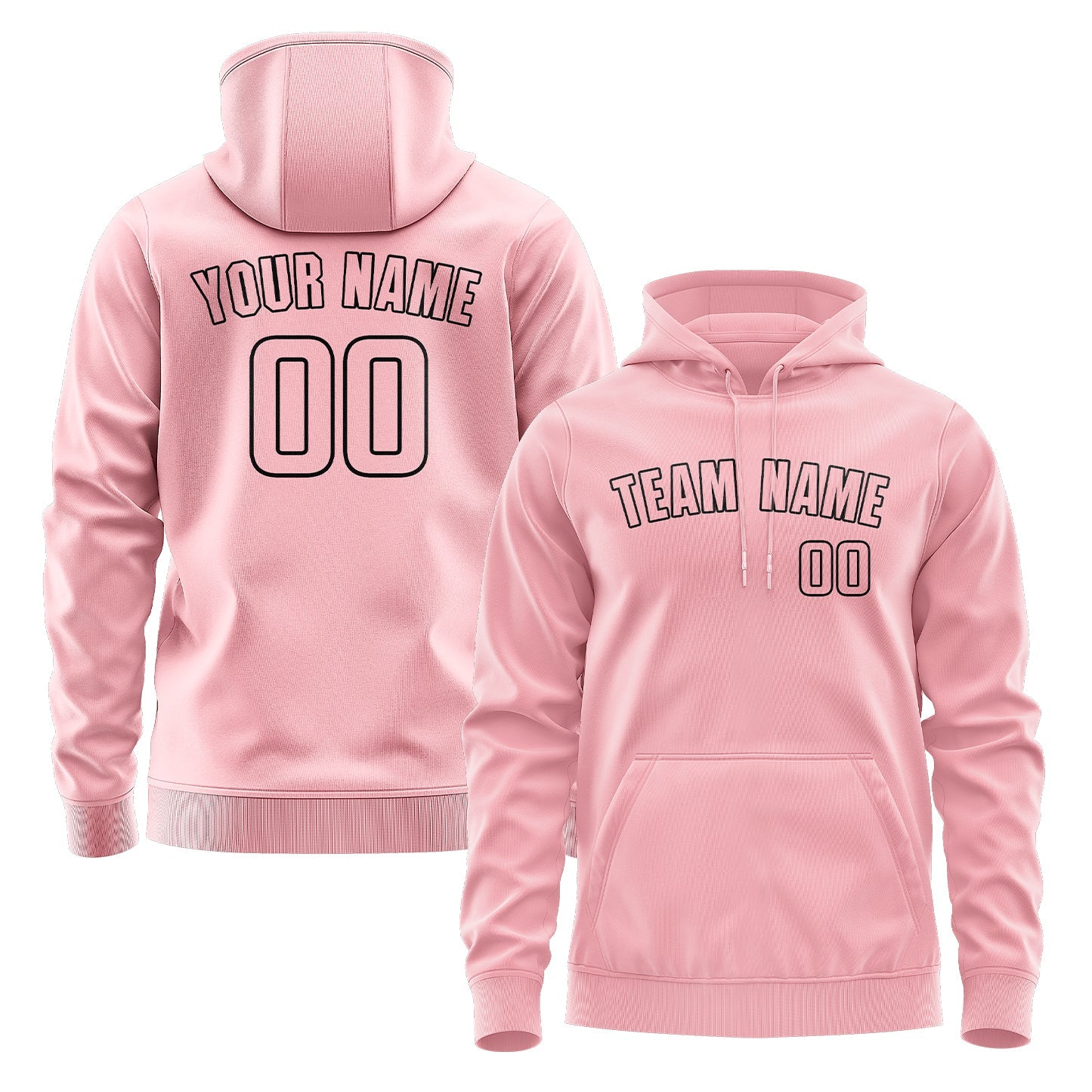 Custom Light Pink Light Pink Hoodie