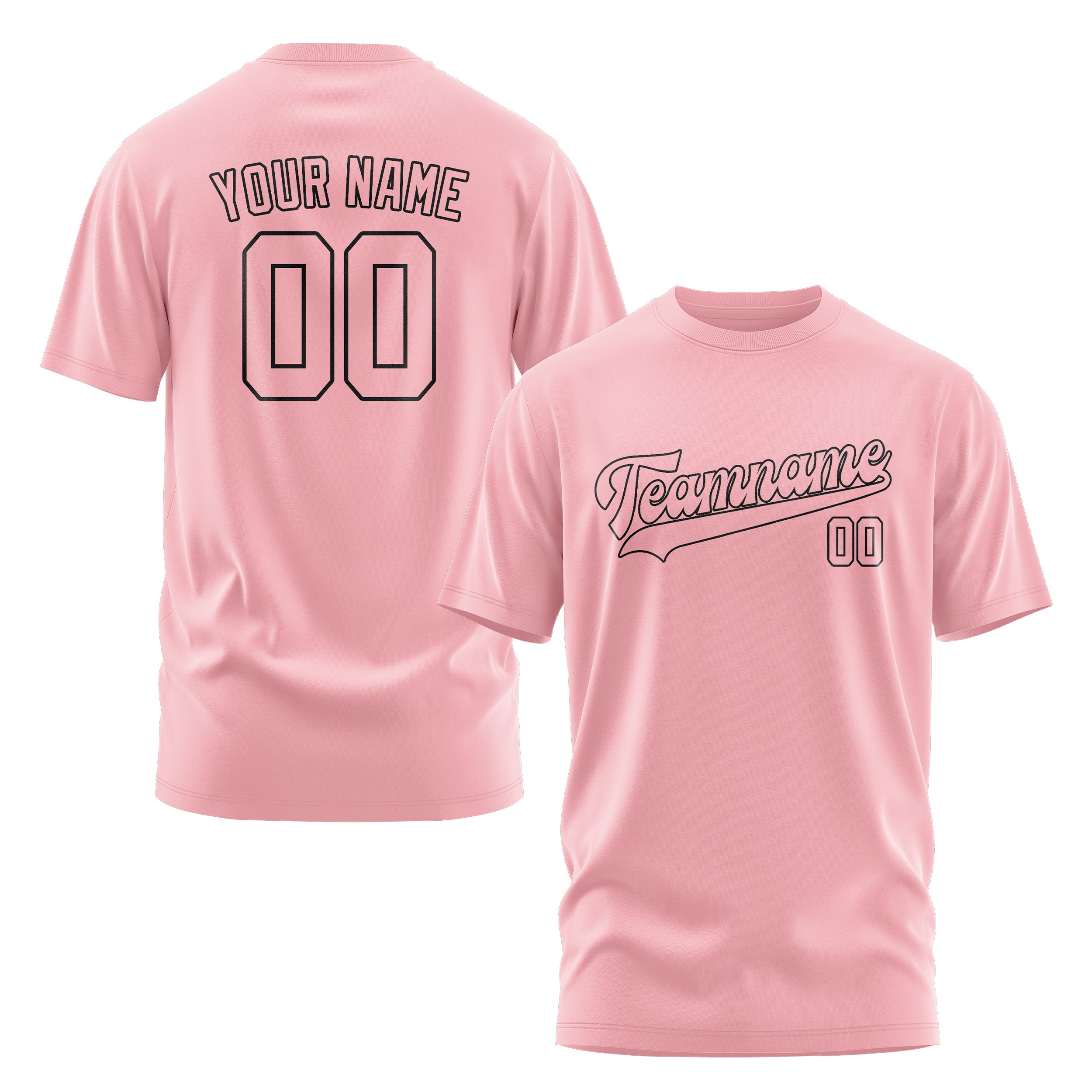 Custom Light Pink Light Pink T-Shirt