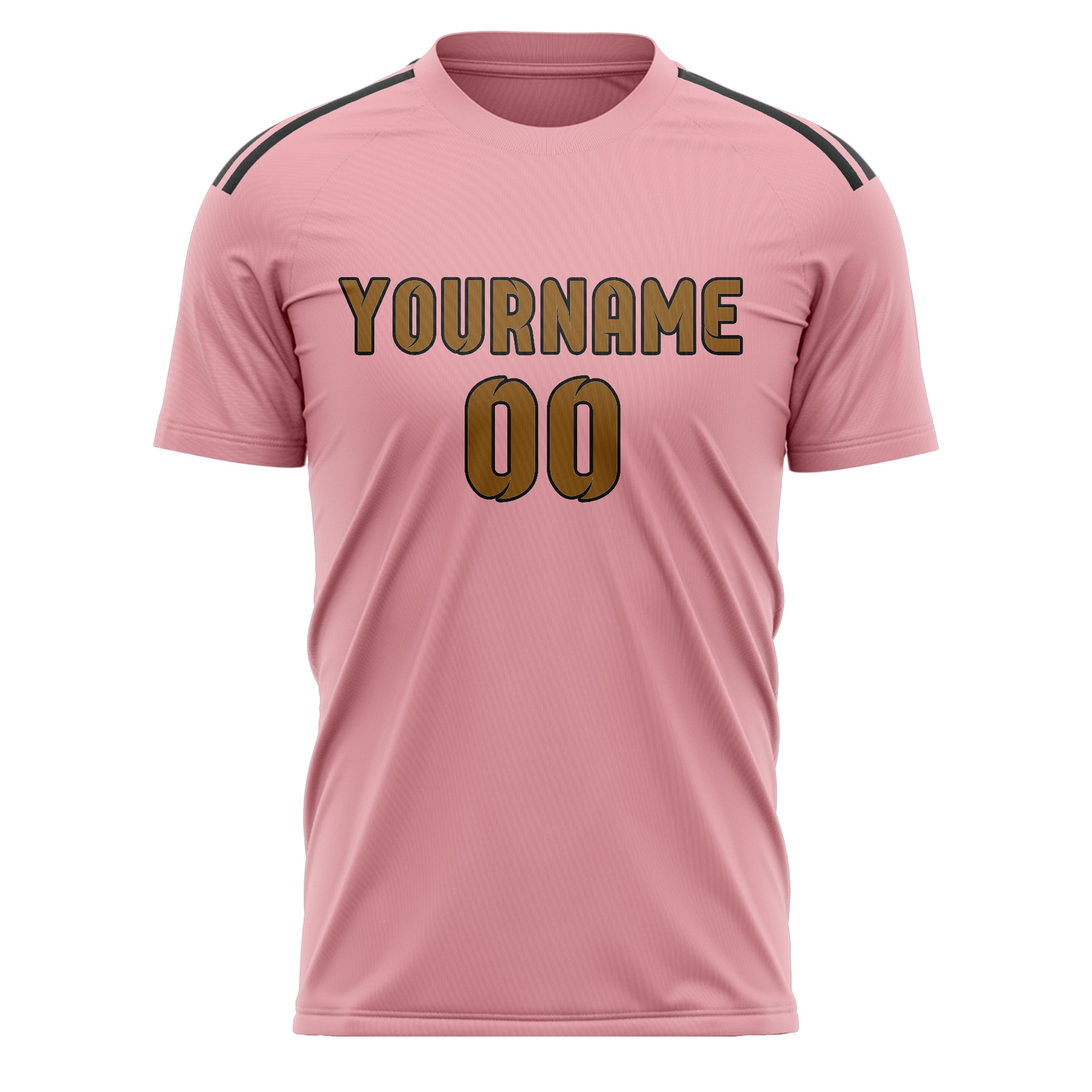 Custom Light Pink Khaki Soccer Jersey
