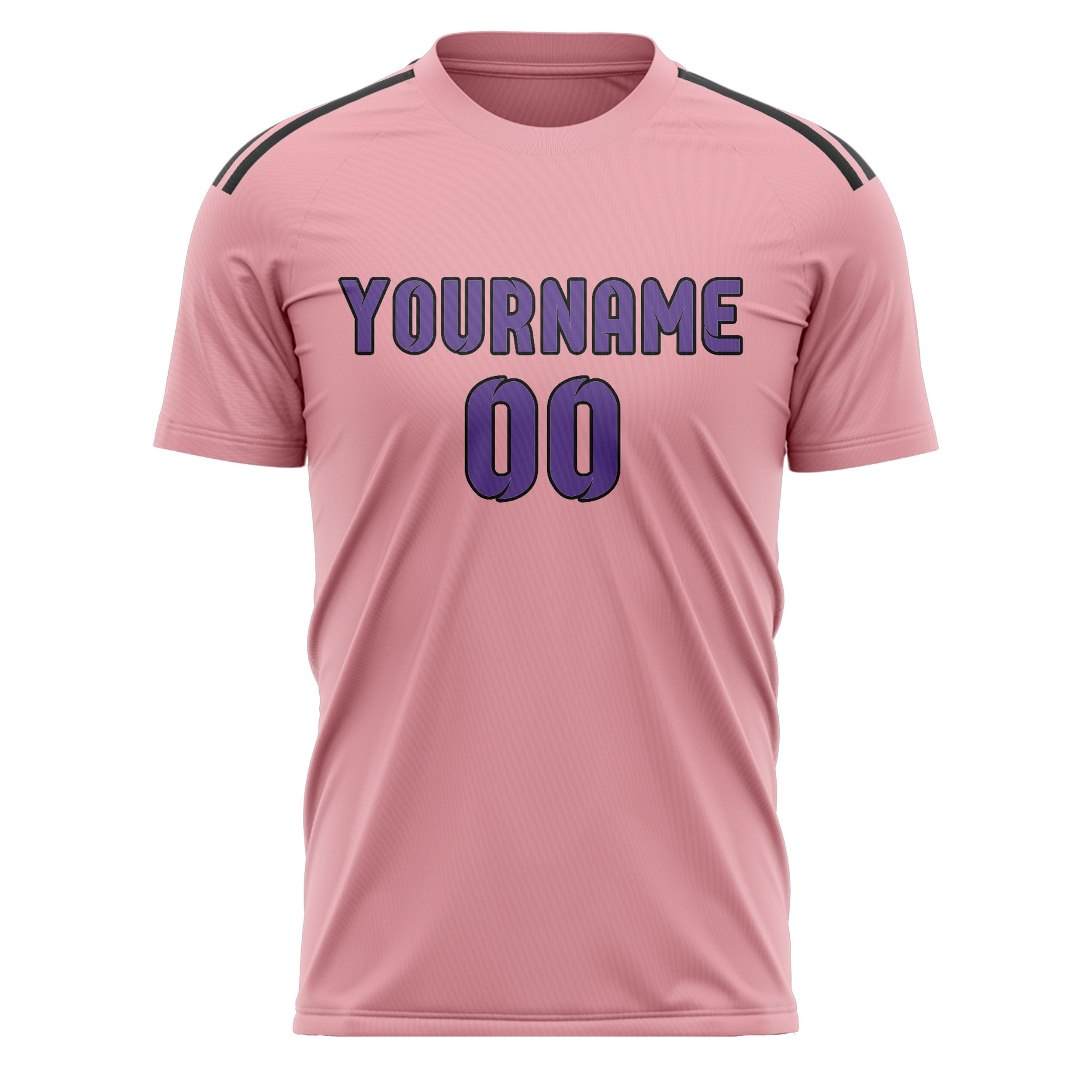 Custom Light Pink Light Purple Soccer Jersey