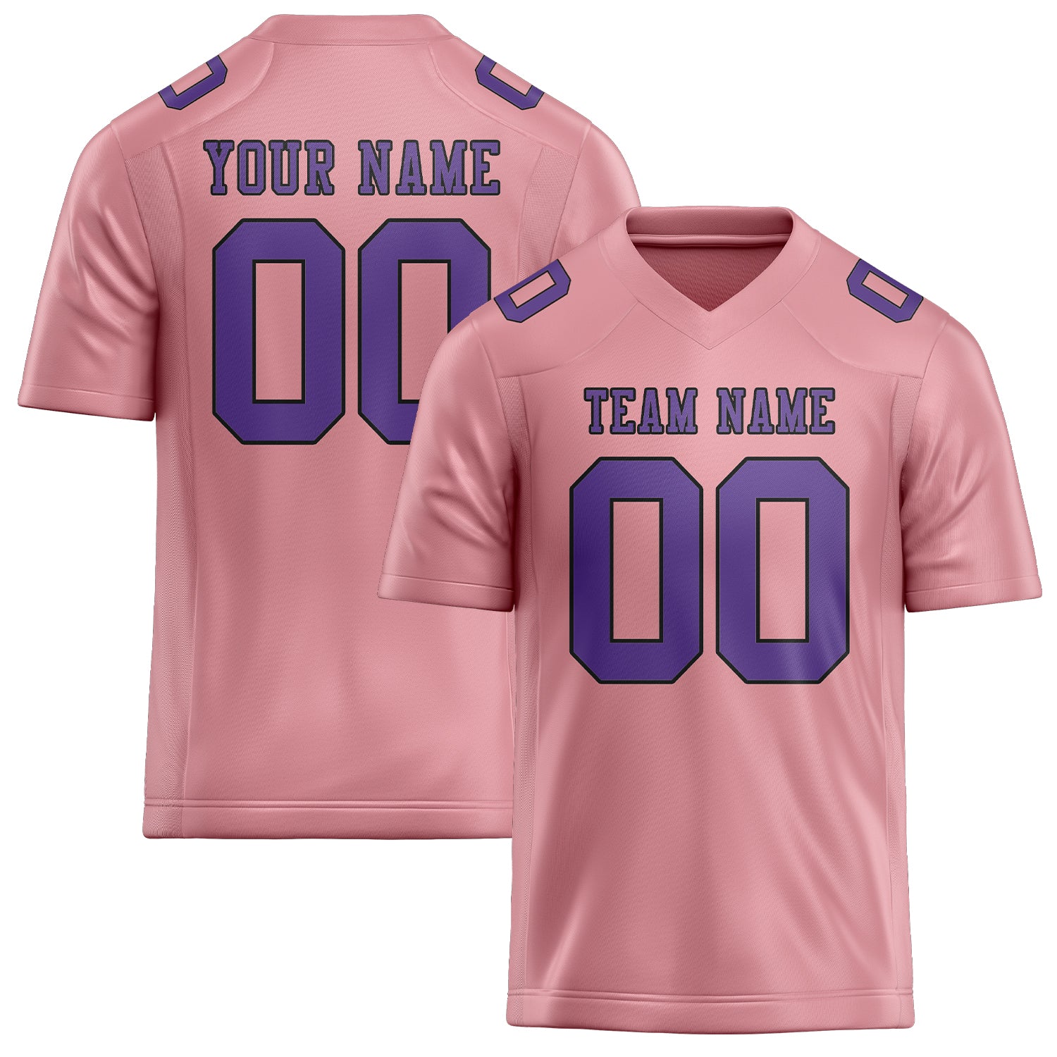 Custom Light Pink Light Purple Football Jersey
