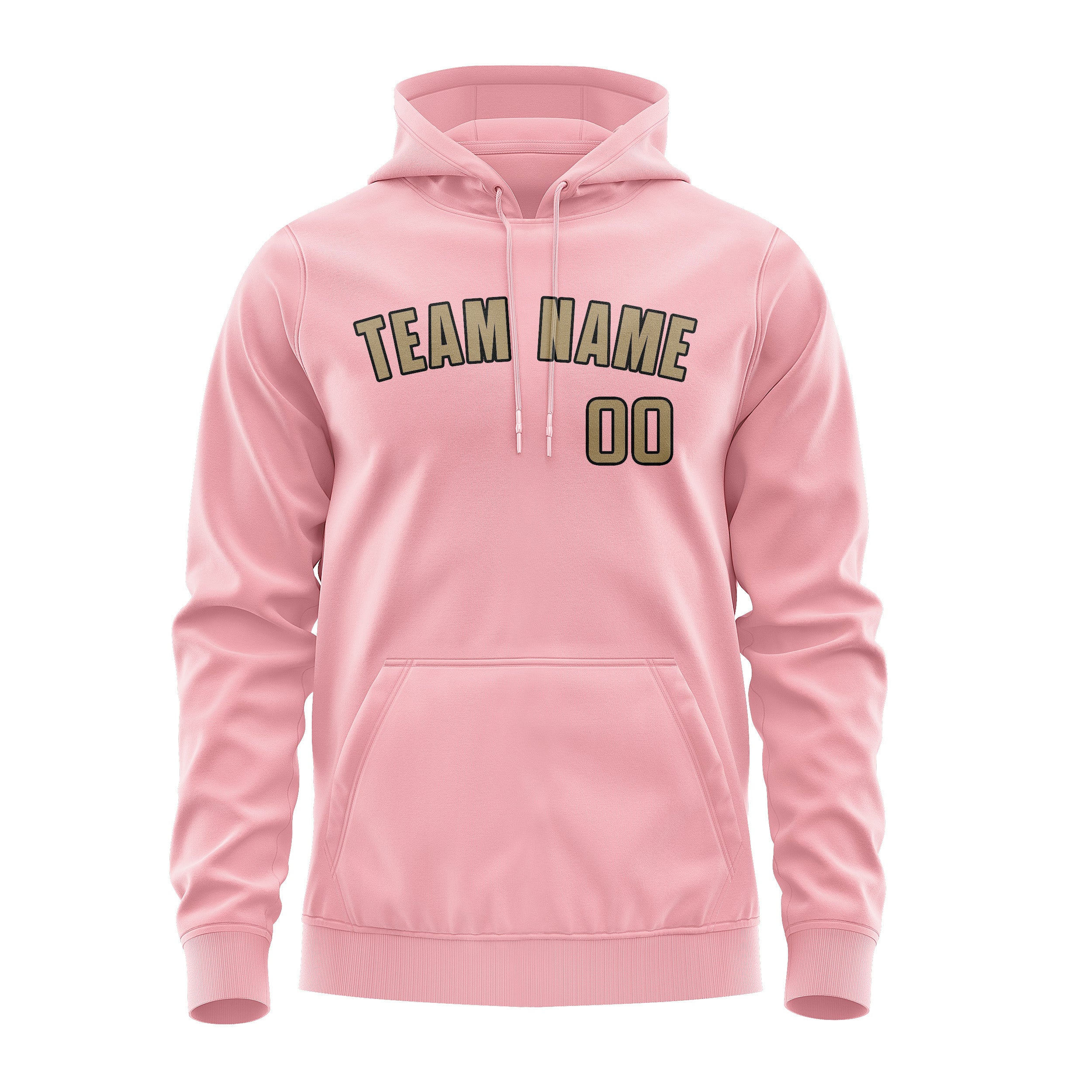 Custom Light Pink Light Khaki Hoodie