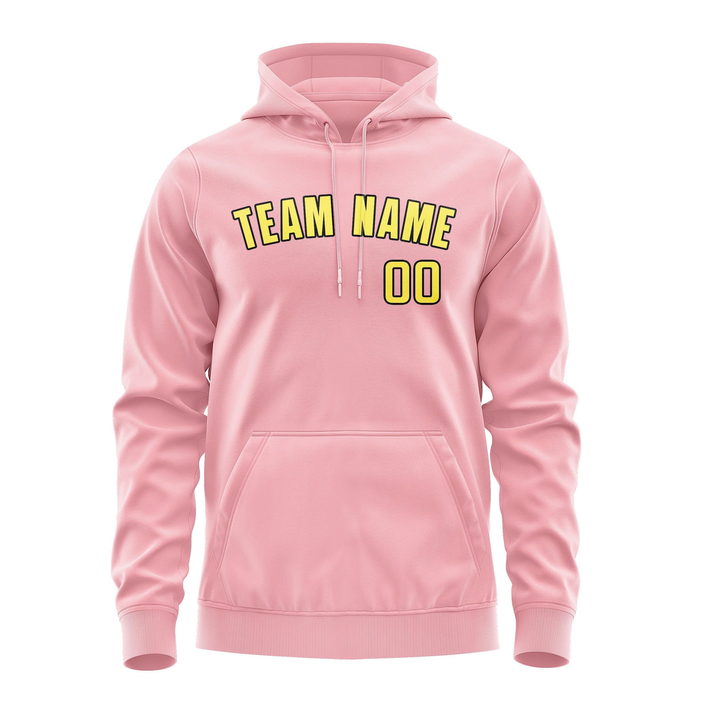 Custom Light Pink Light Yellow Hoodie