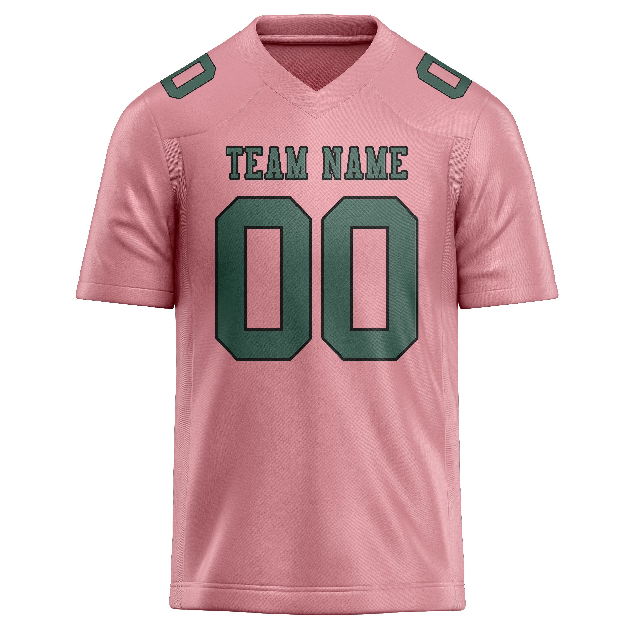 Custom Light Pink Blue Green Football Jersey
