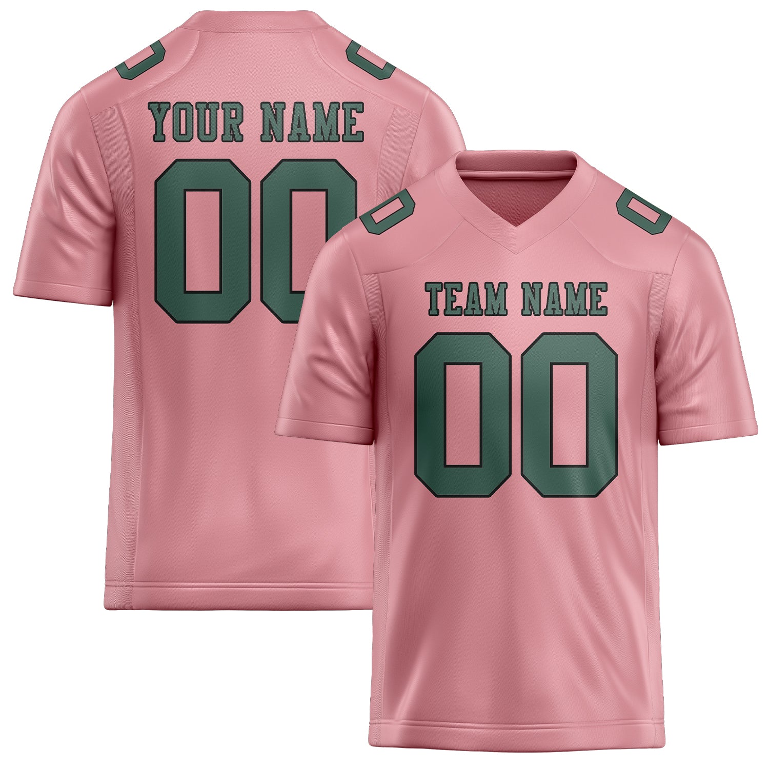 Custom Light Pink Blue Green Football Jersey