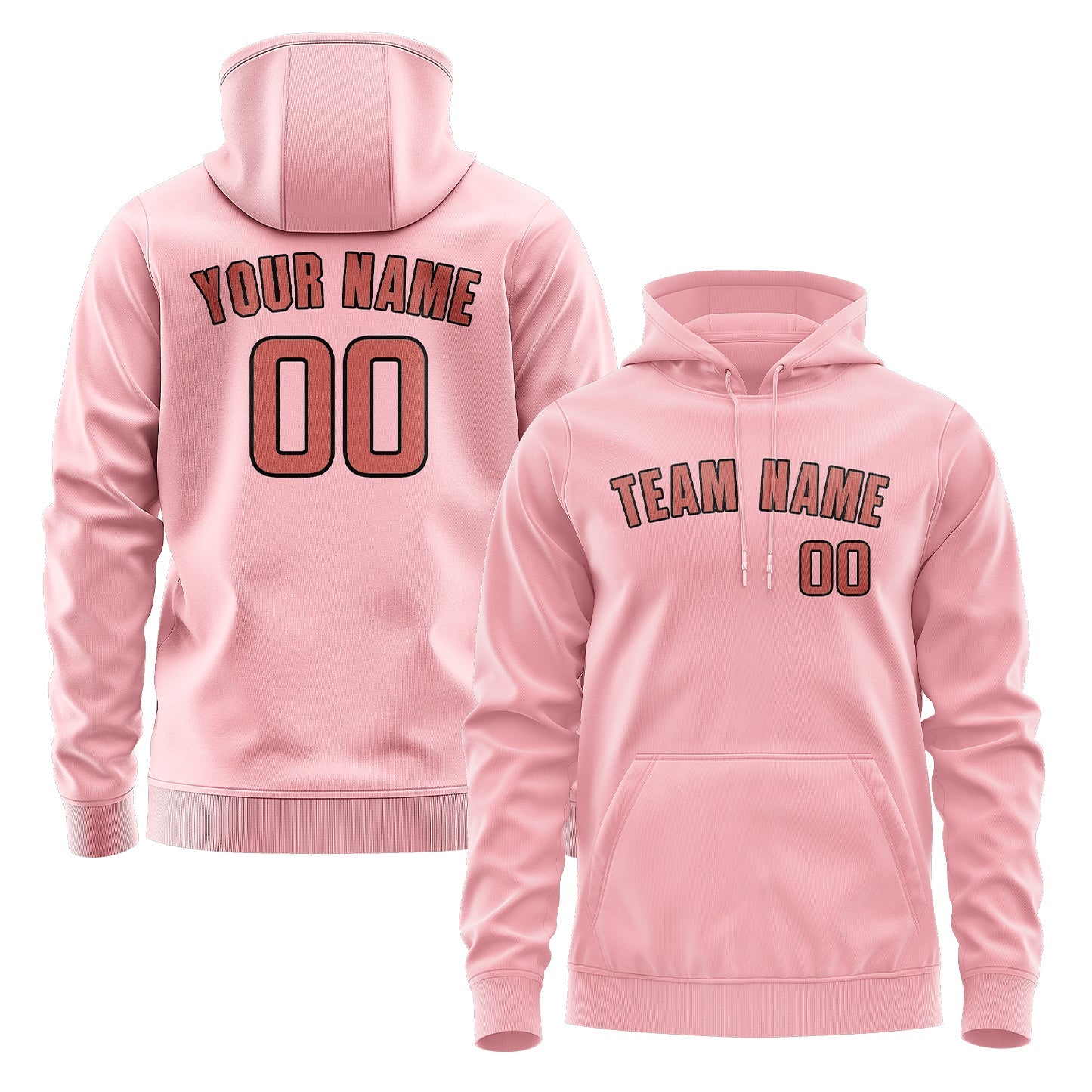 Custom Light Pink Copper Rose Hoodie