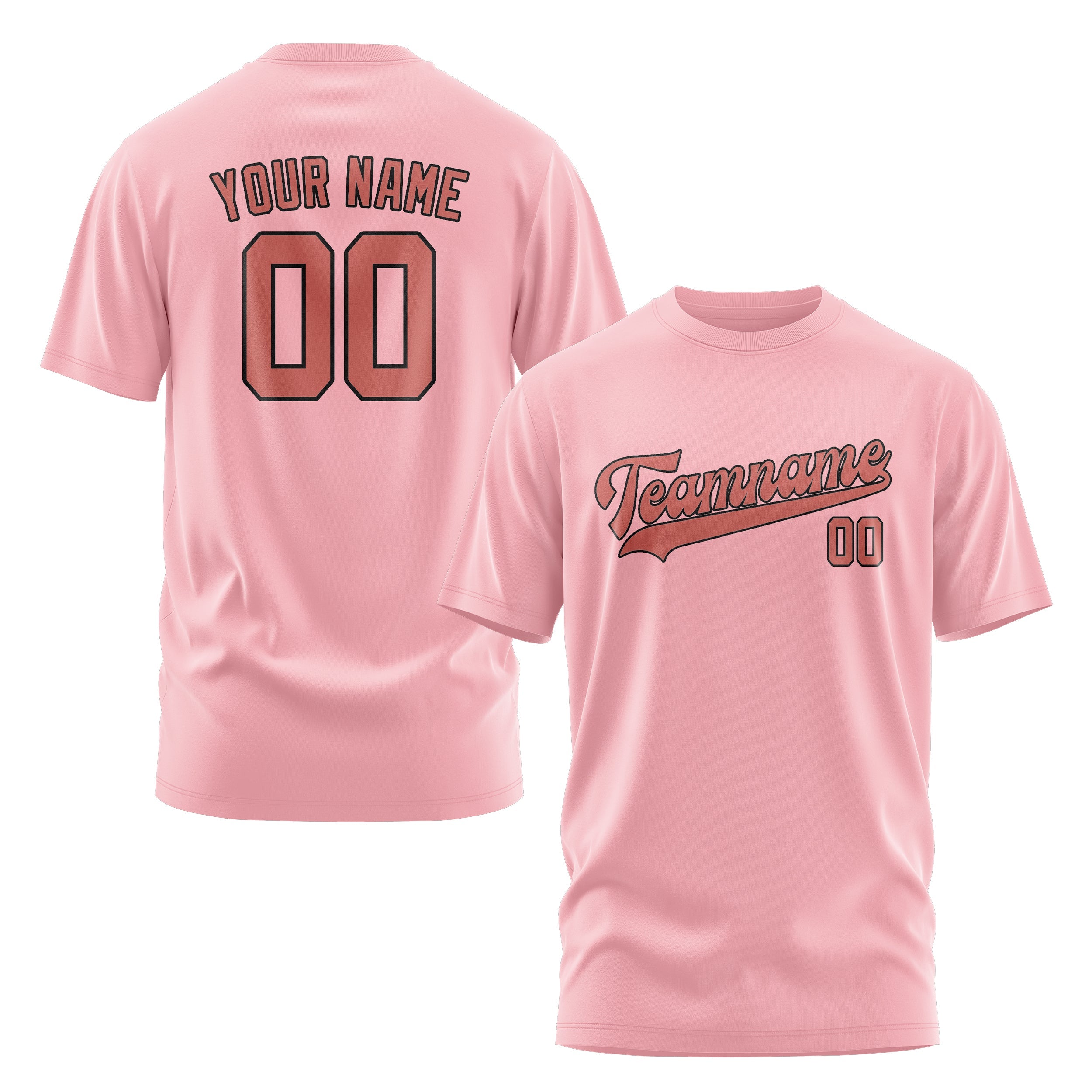 Custom Light Pink Copper Rose T-Shirt