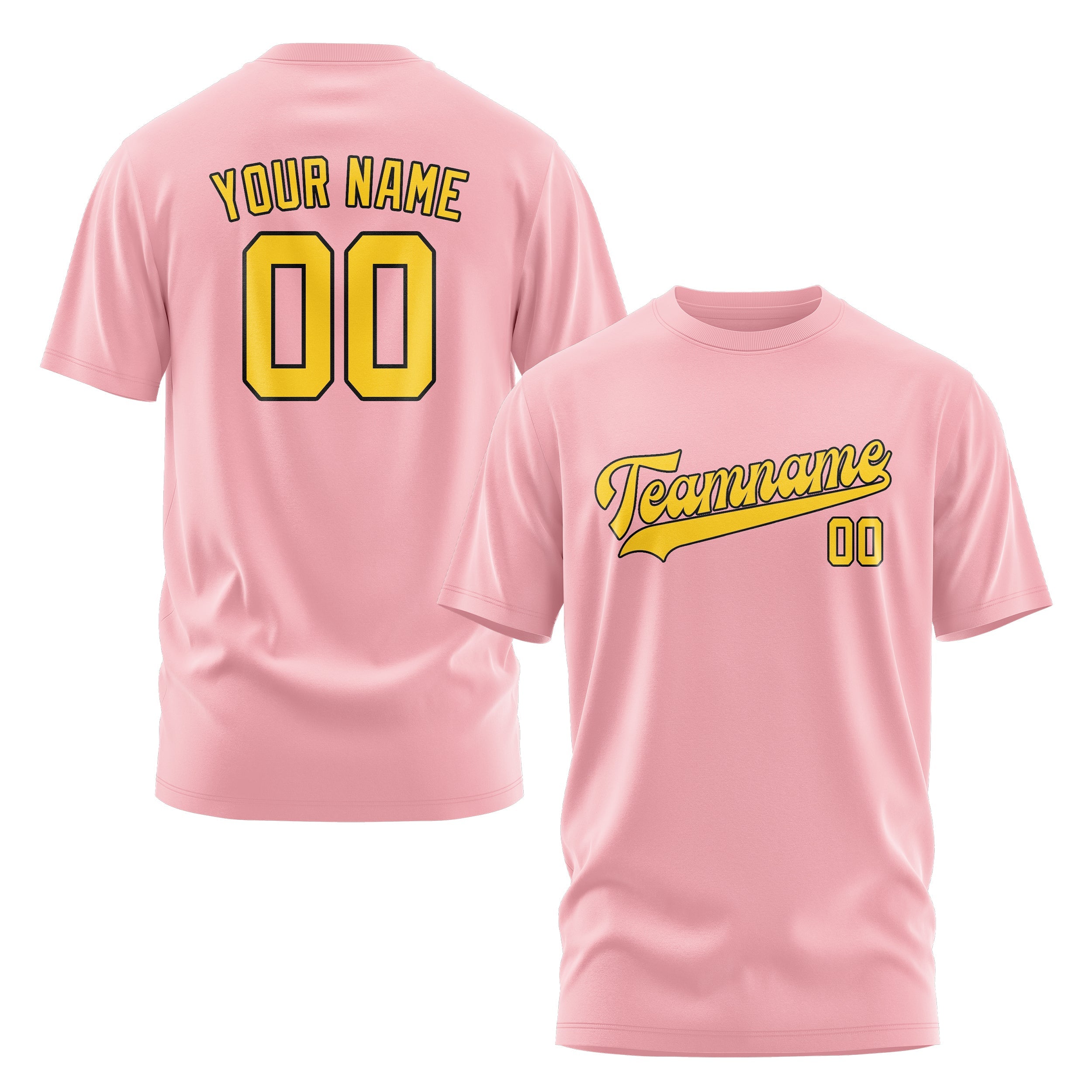 Custom Light Pink Gold T-Shirt