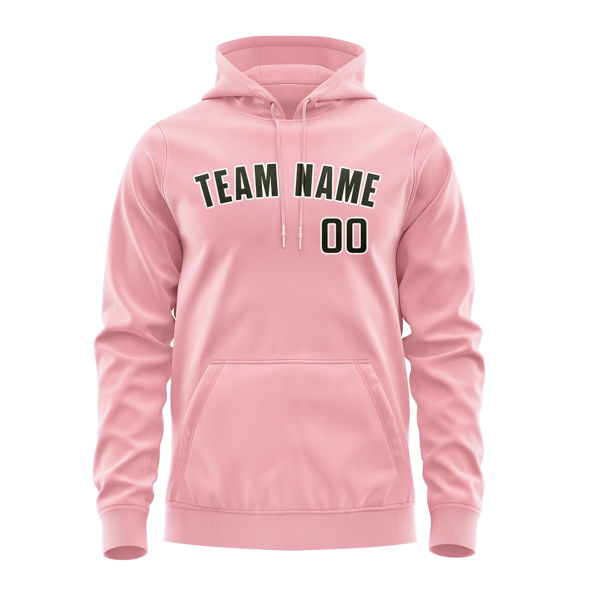 Custom Light Pink Olive Hoodie
