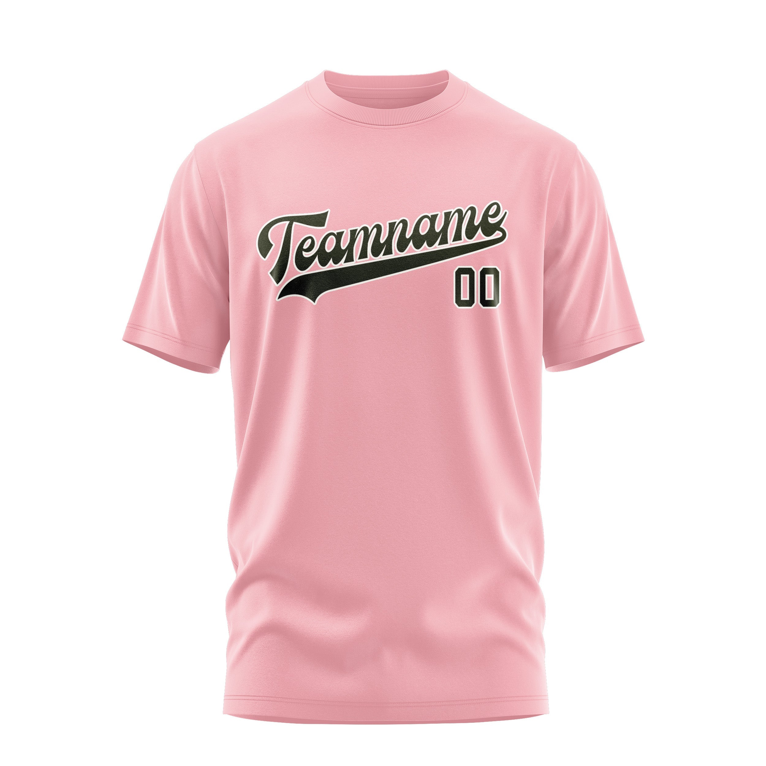 Custom Light Pink Olive T-Shirt