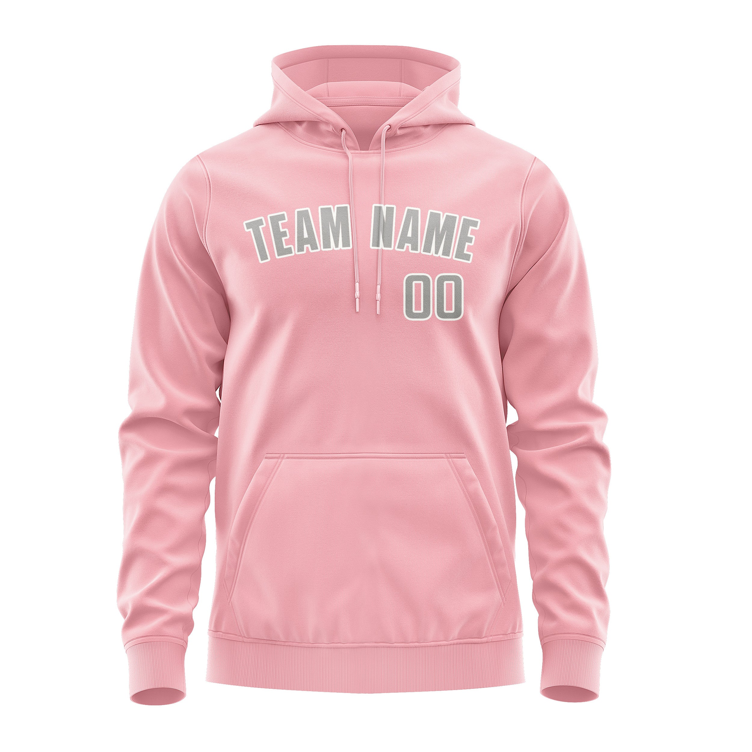 Custom Light Pink Gray Hoodie