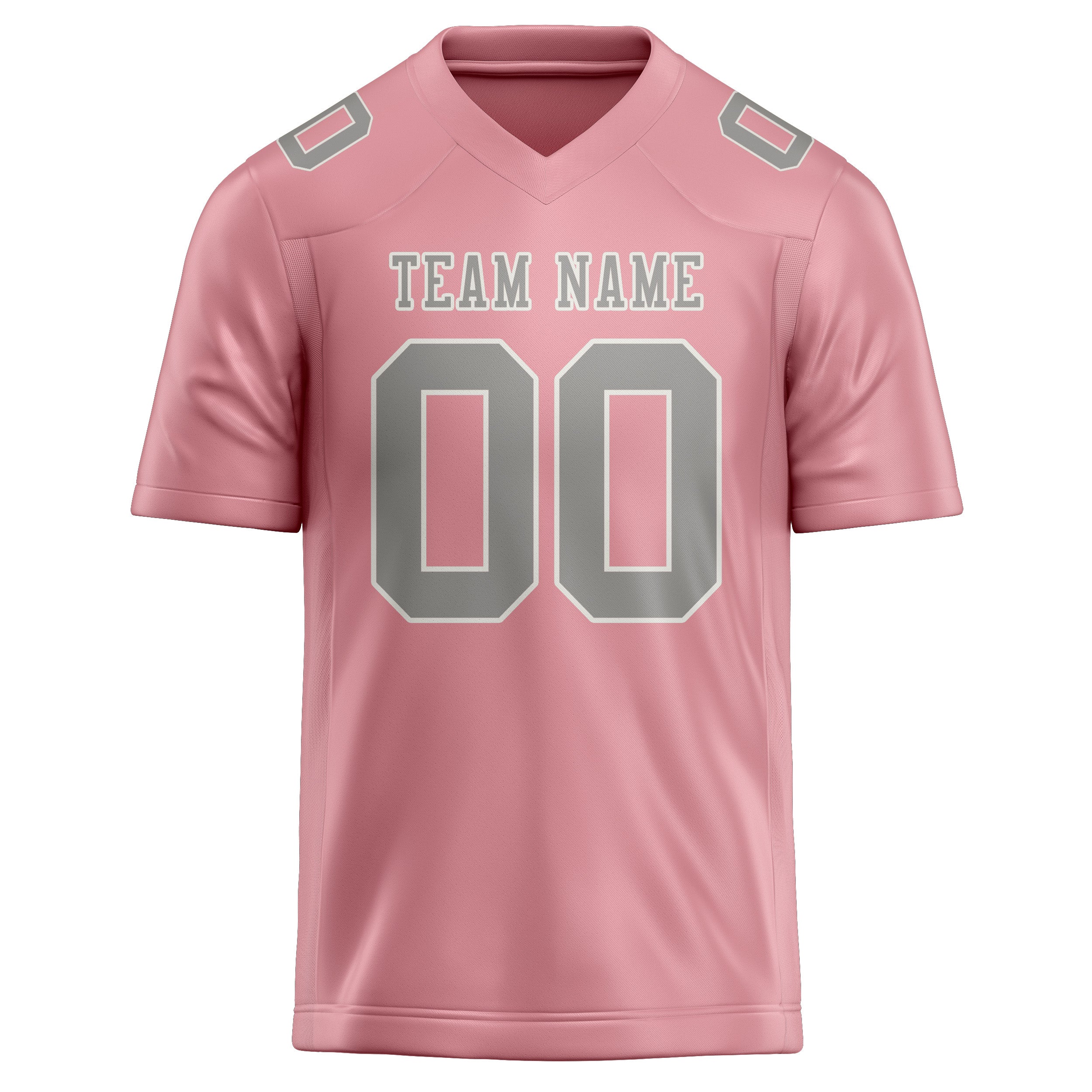 Custom Light Pink Gray Football Jersey