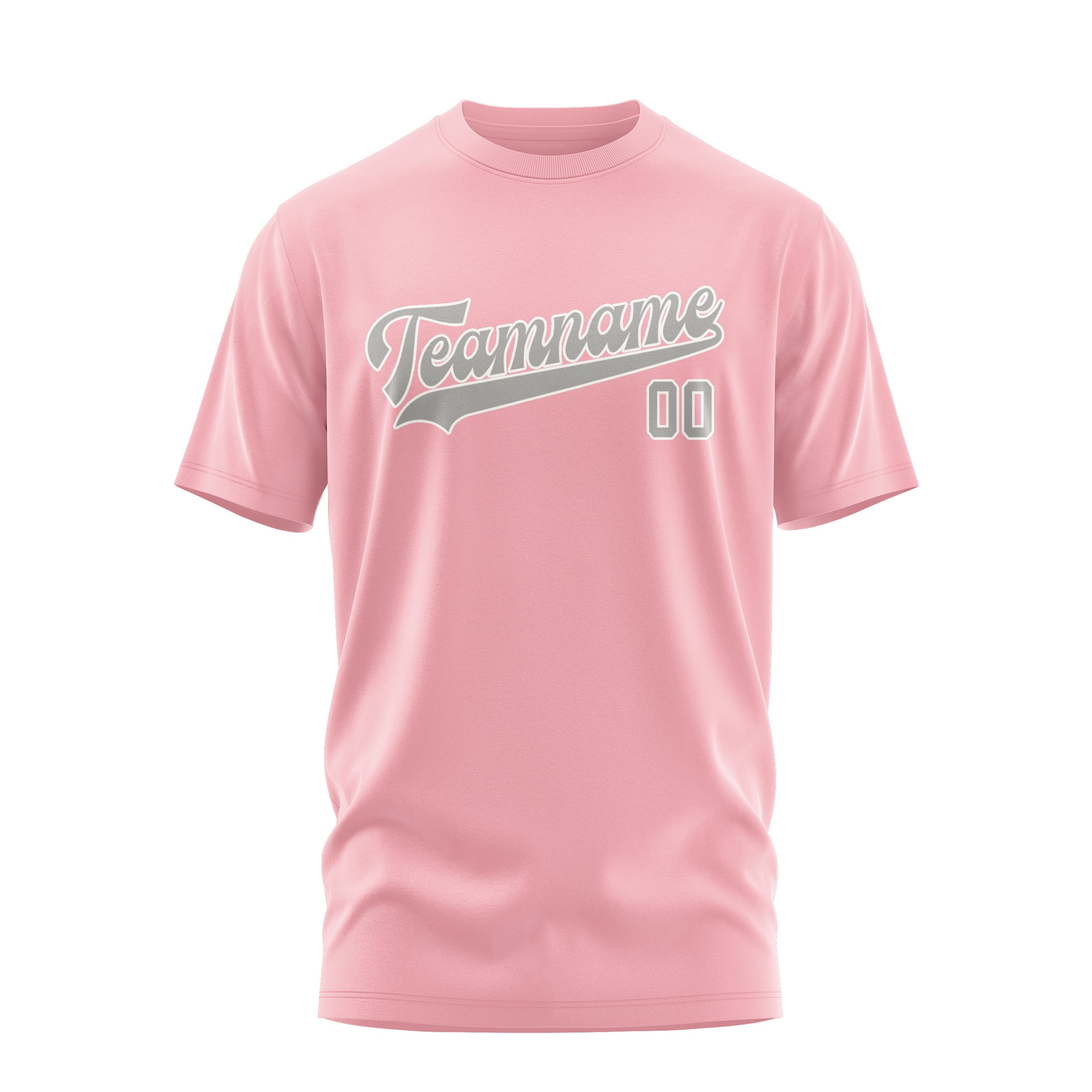Custom Light Pink Gray T-Shirt