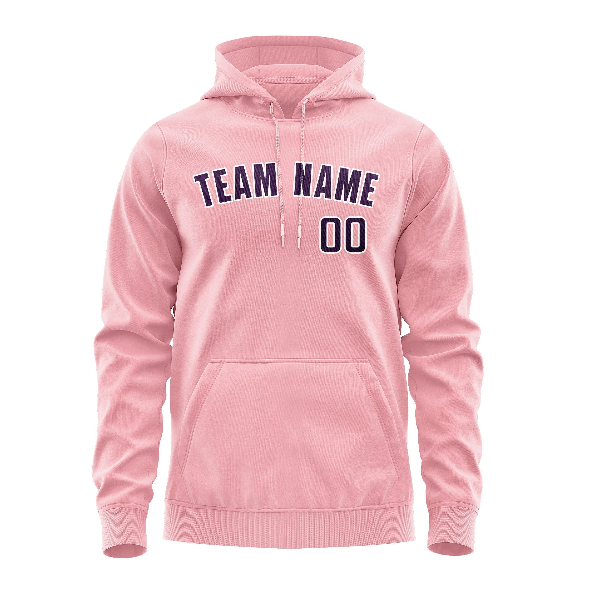 Custom Light Pink Purple Hoodie
