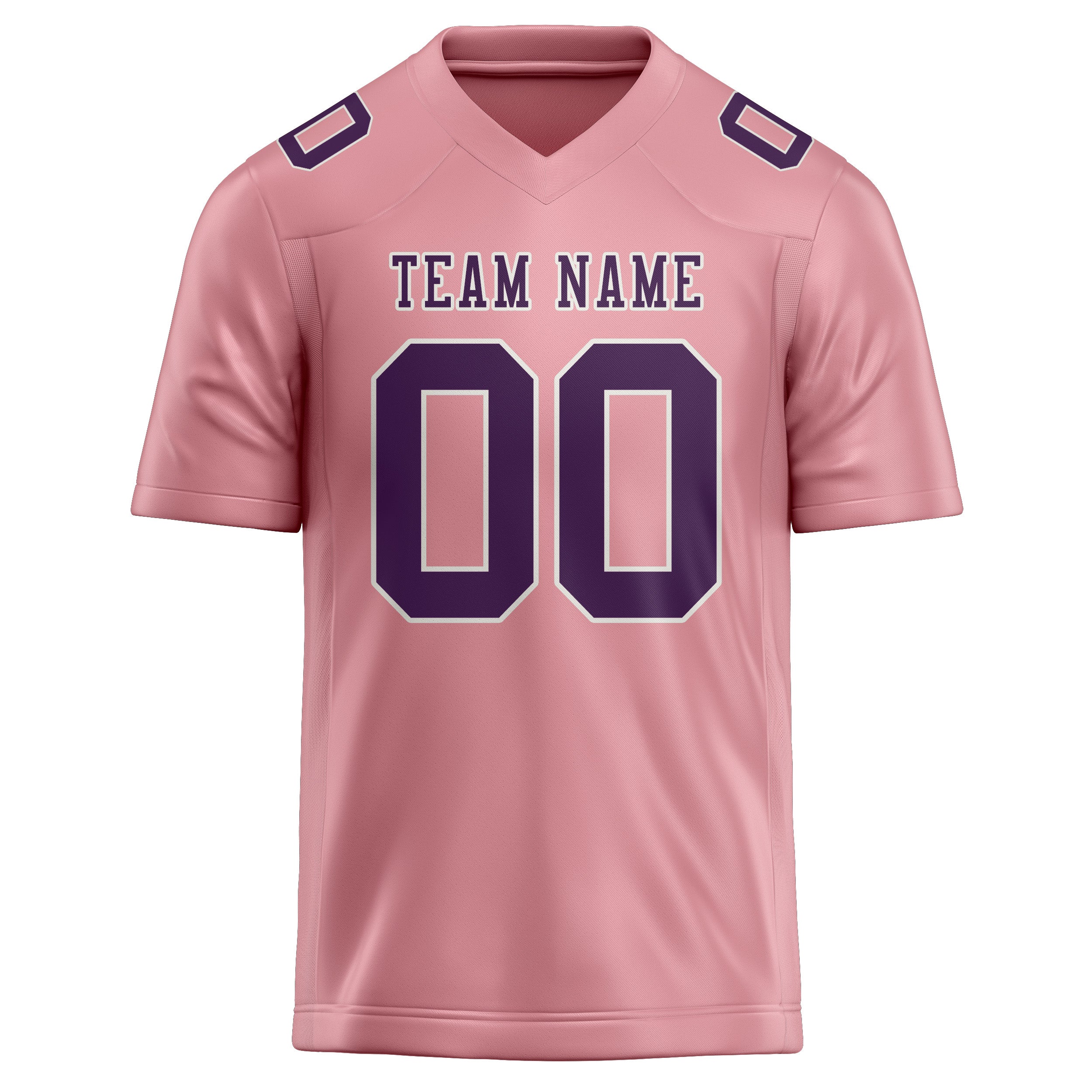 Custom Light Pink Purple Football Jersey
