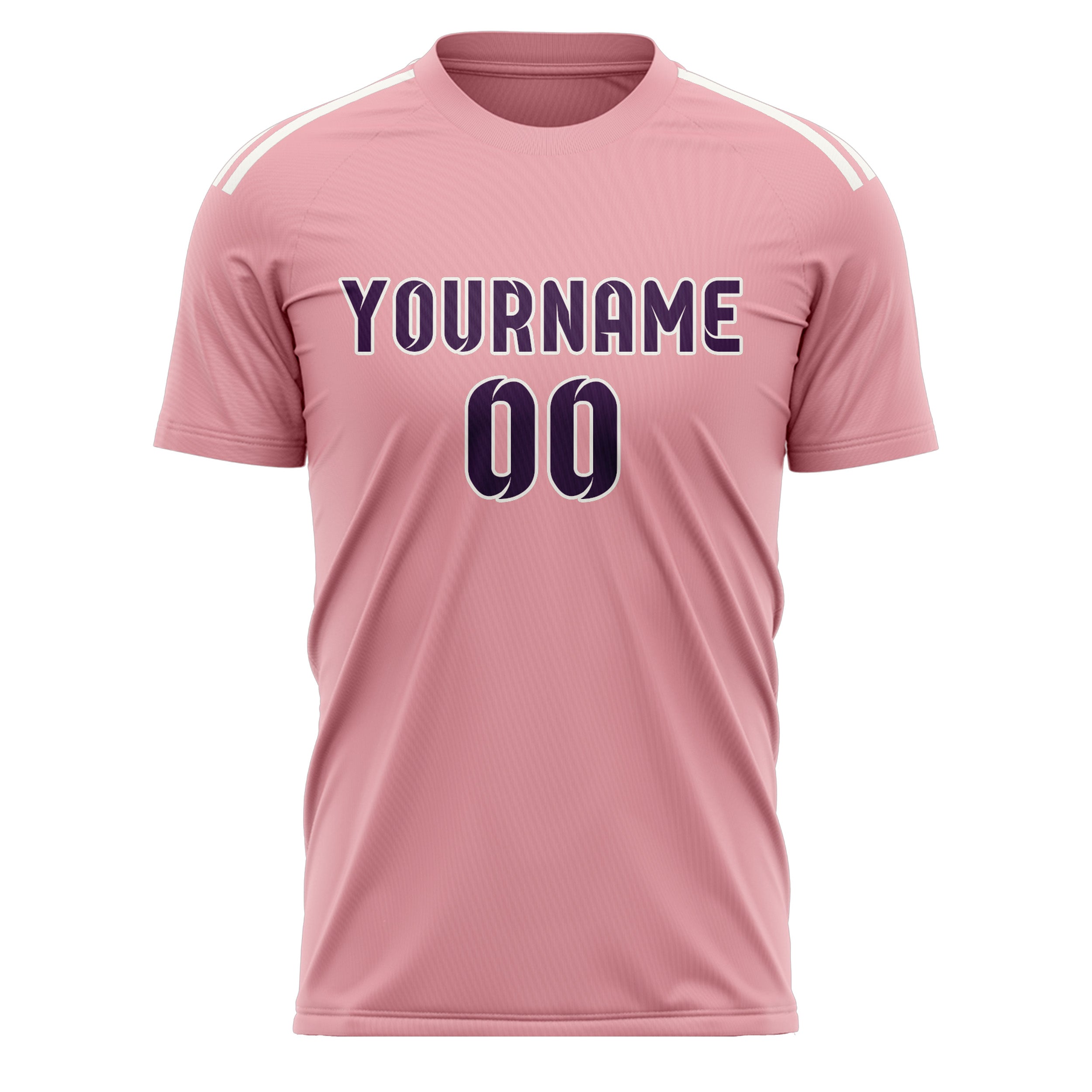 Custom Light Pink Purple Soccer Jersey