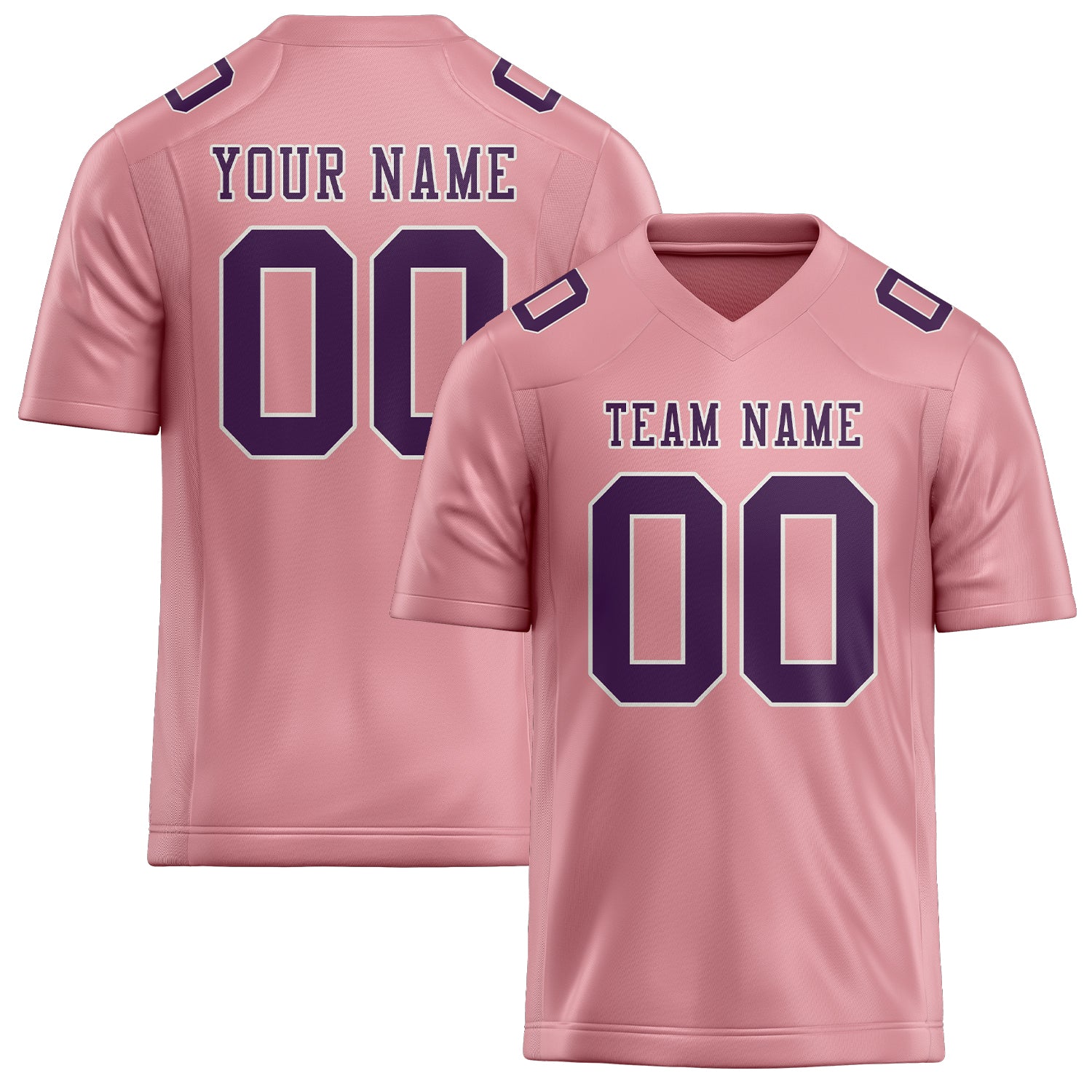 Custom Light Pink Purple Football Jersey