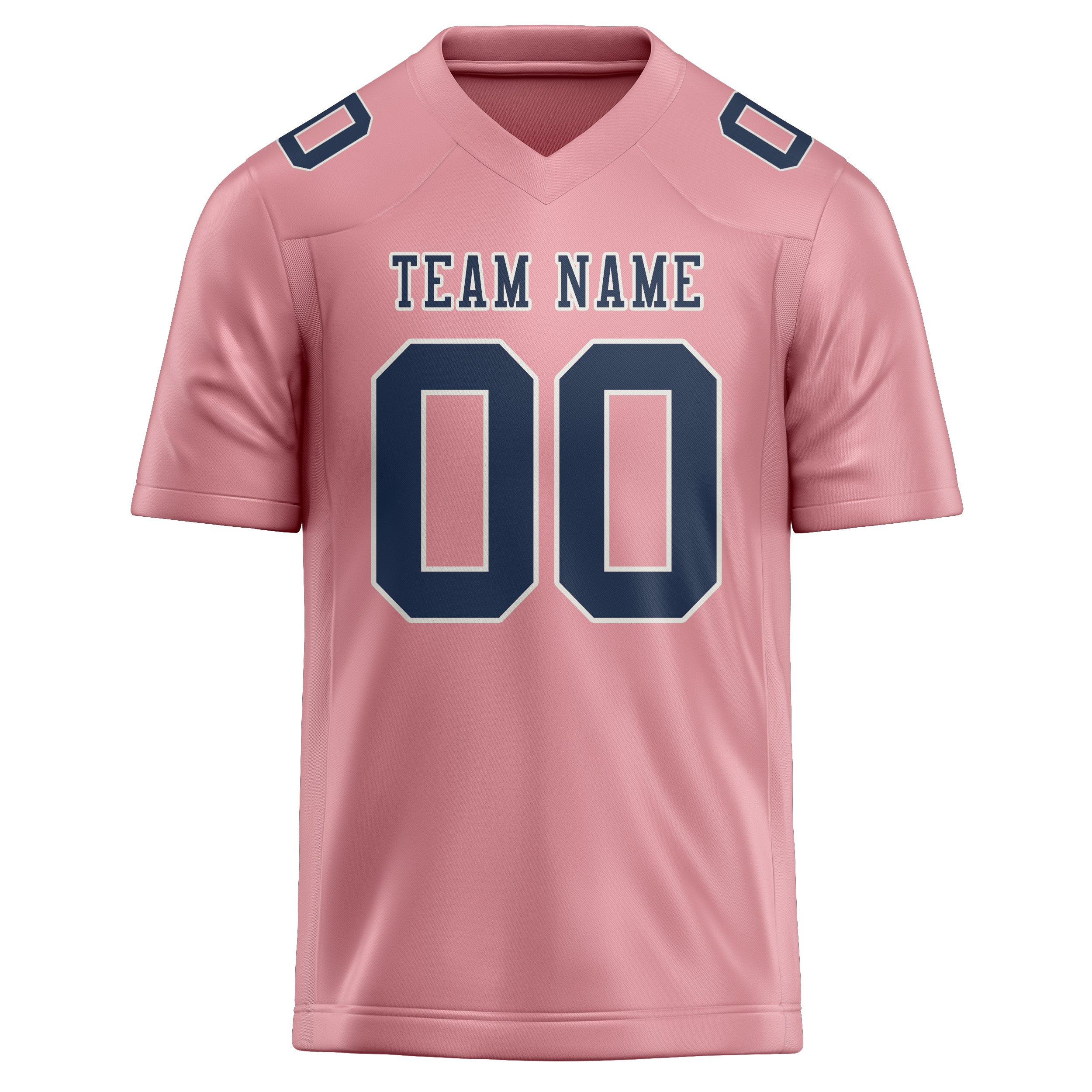 Custom Light Pink Blue Football Jersey