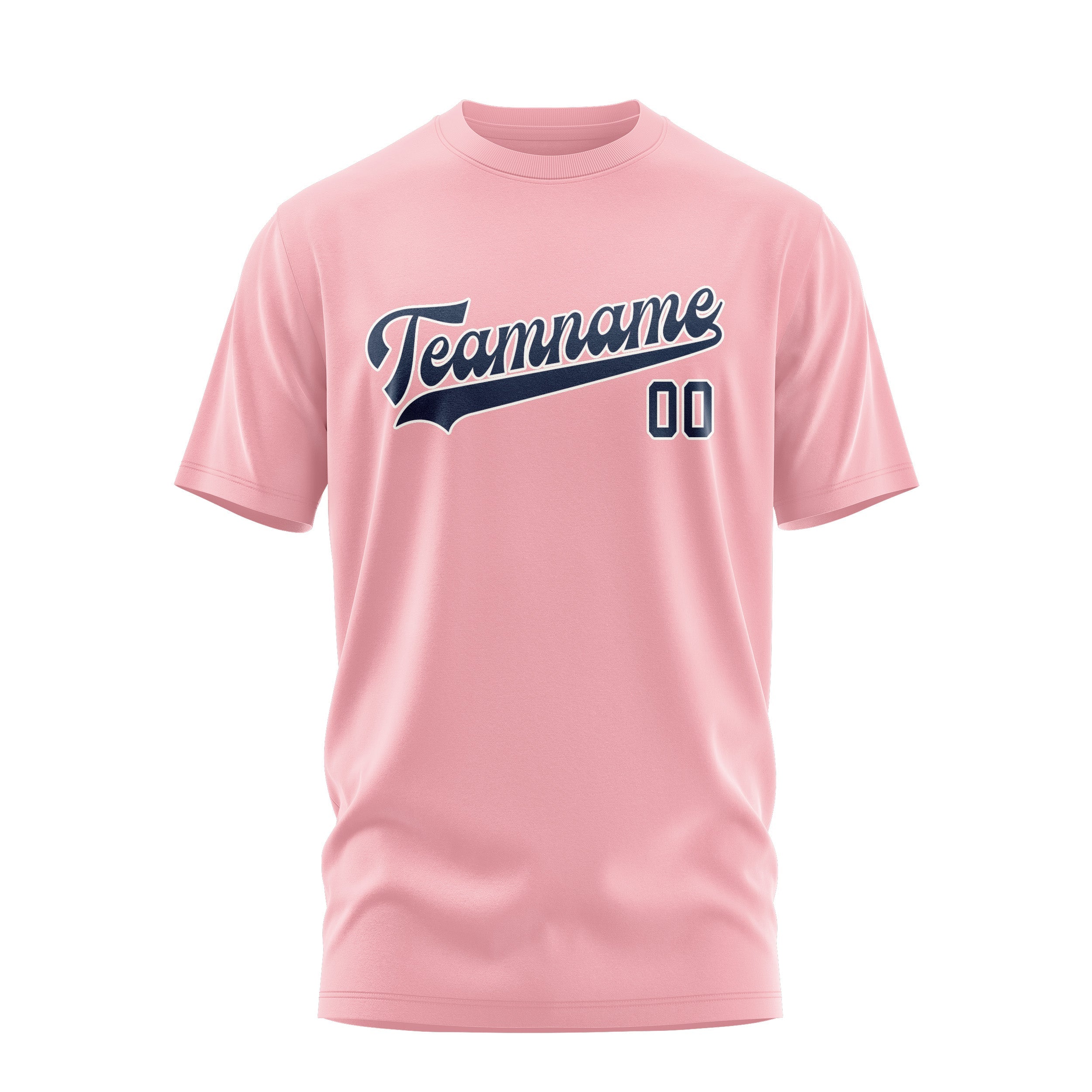Custom Light Pink Blue T-Shirt