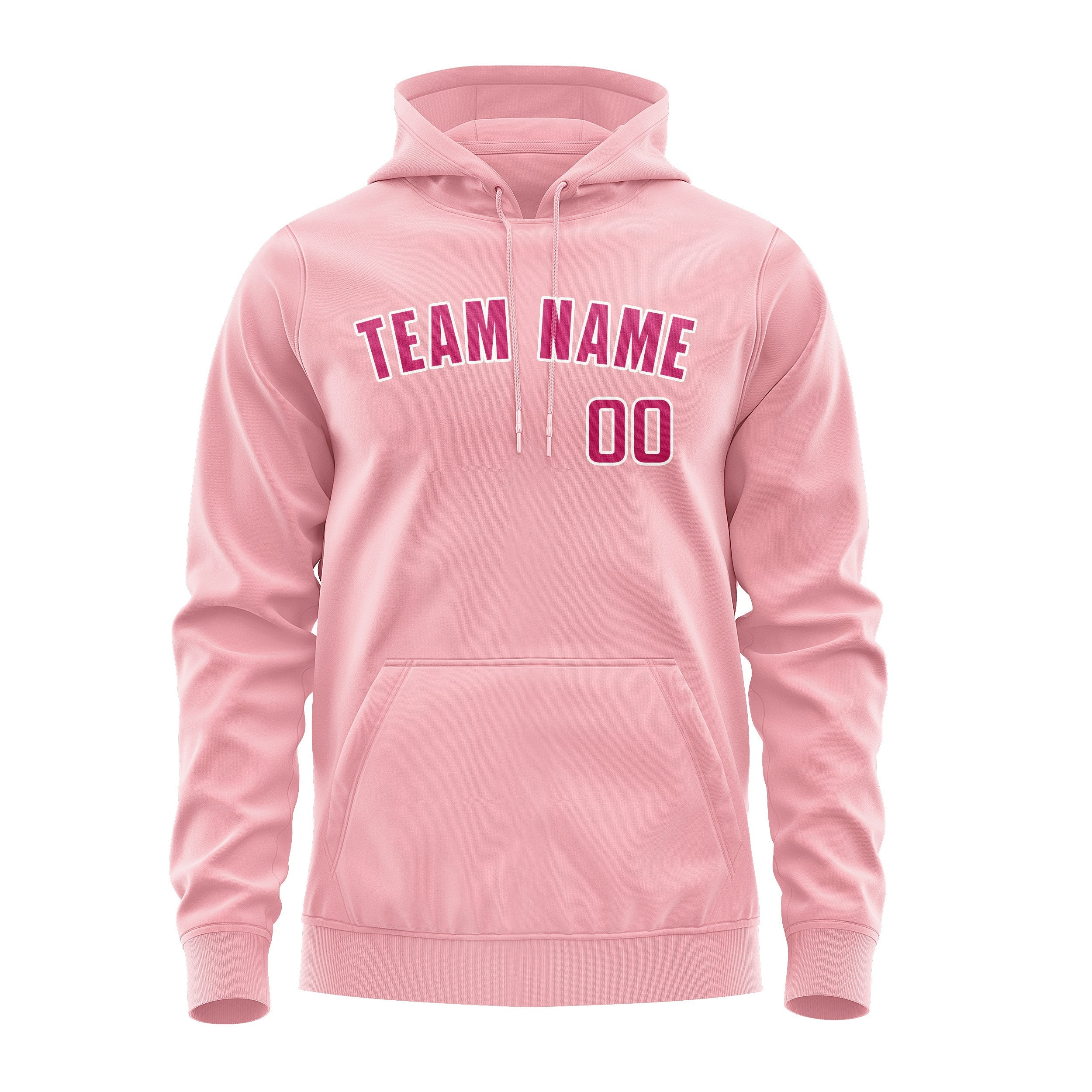 Custom Light Pink Pink Hoodie