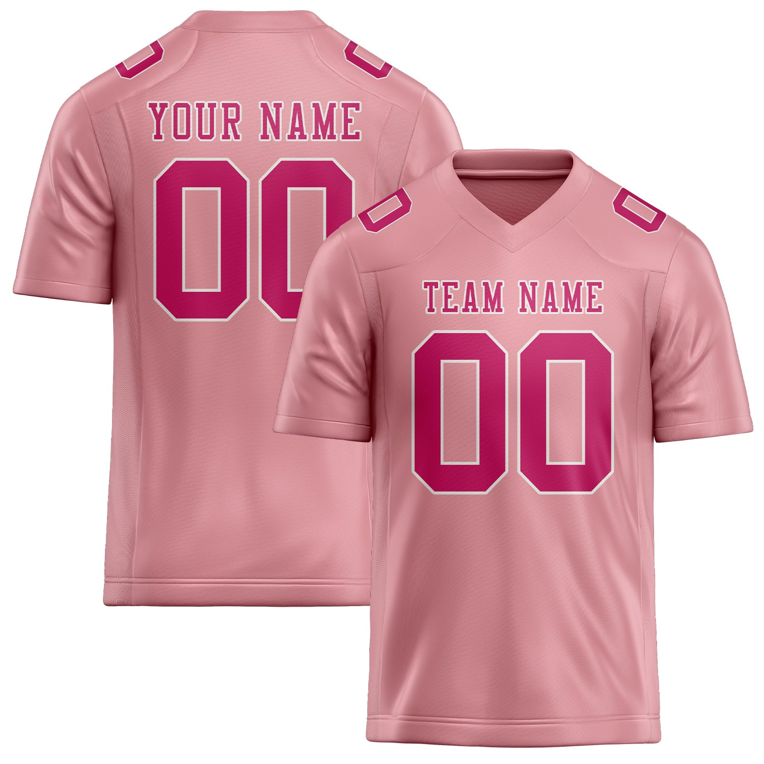 Custom Light Pink Pink Football Jersey