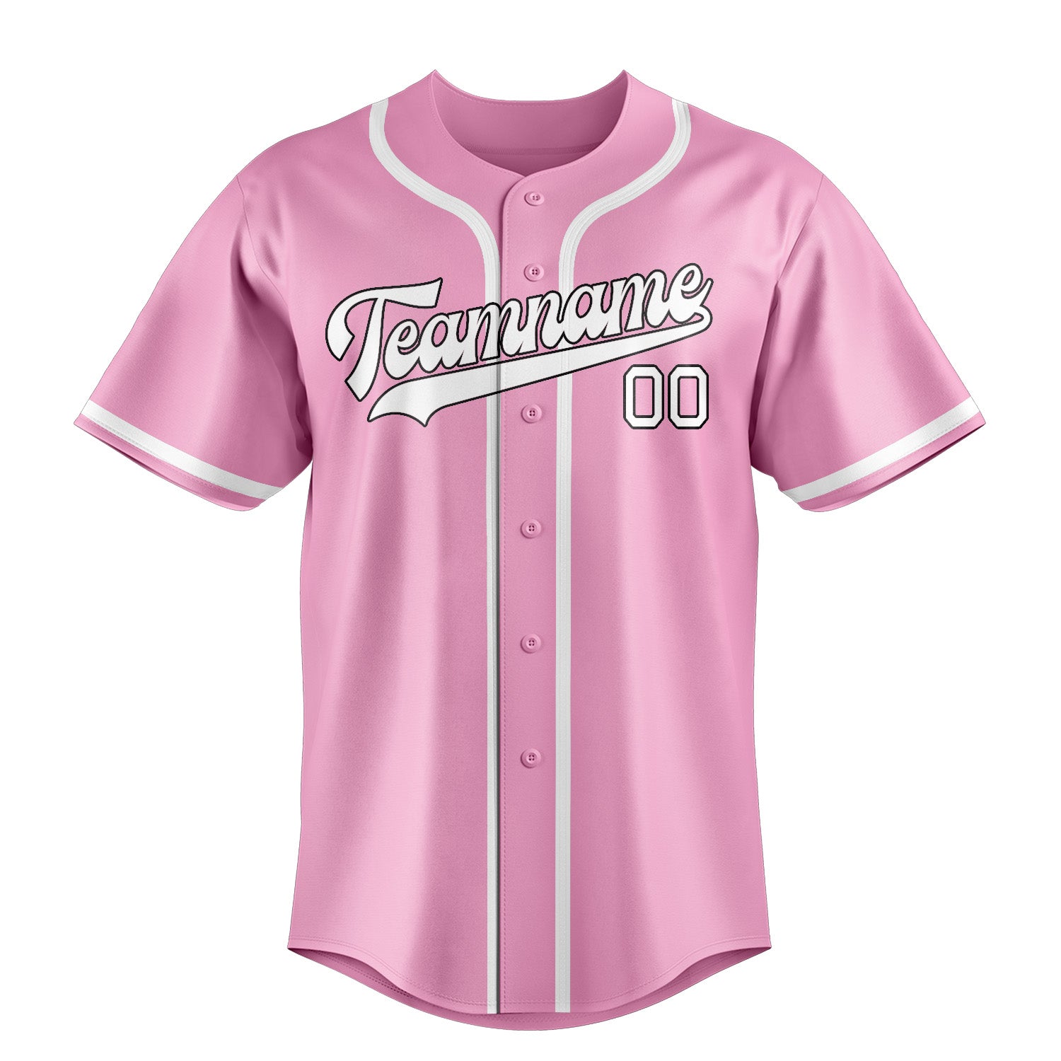 Custom Light Pink White Baseball Jersey