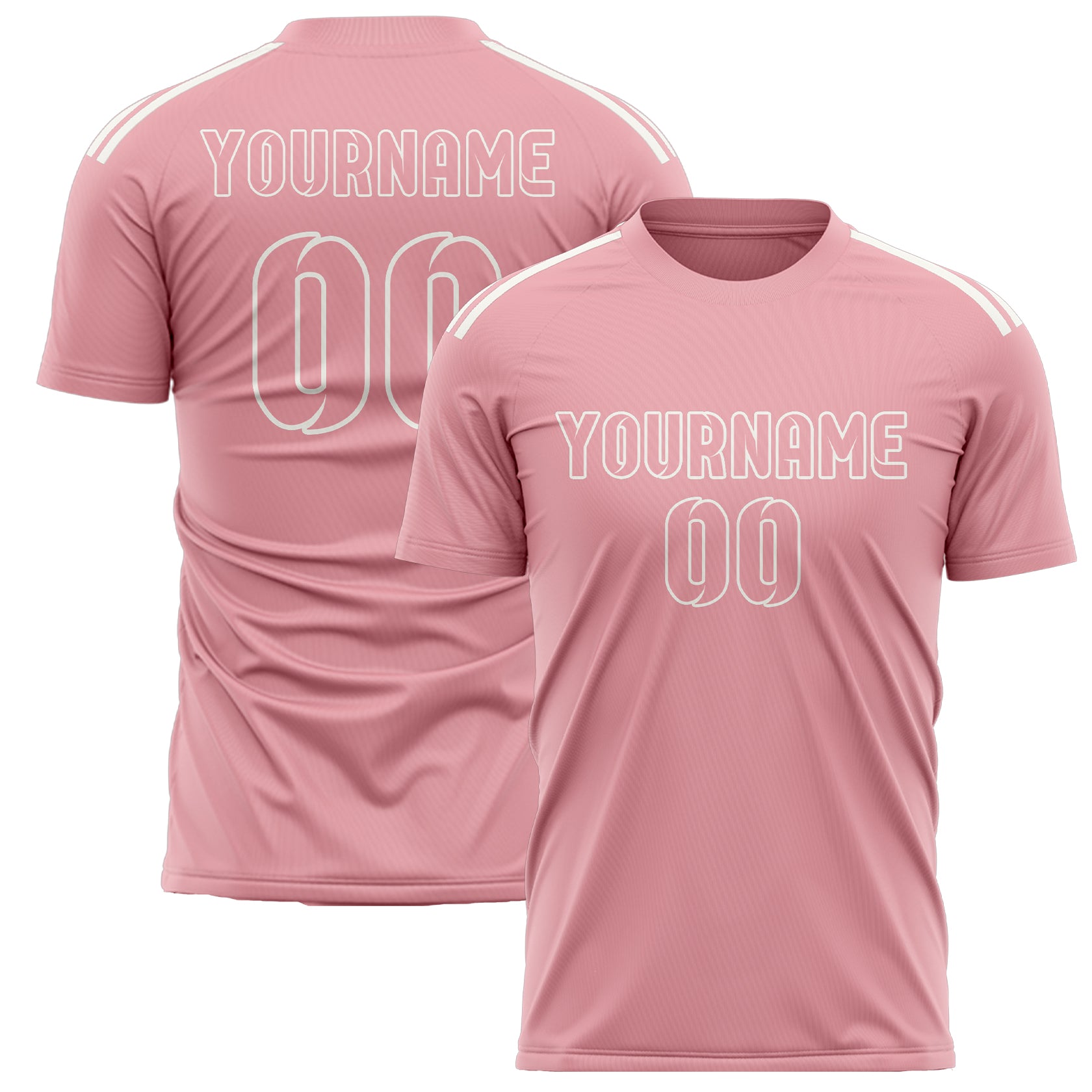 Custom Light Pink Light Pink Soccer Jersey