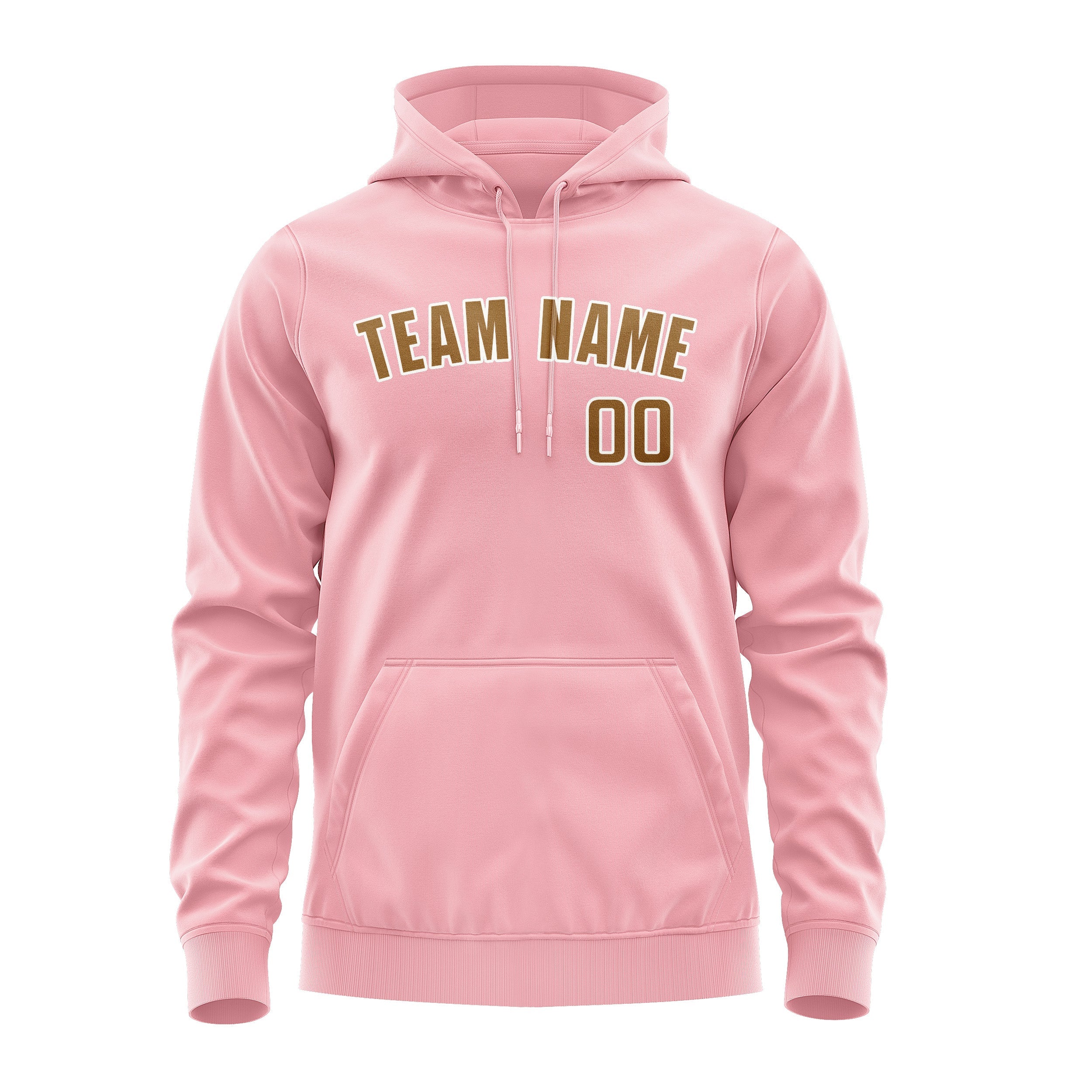 Custom Light Pink Khaki Hoodie