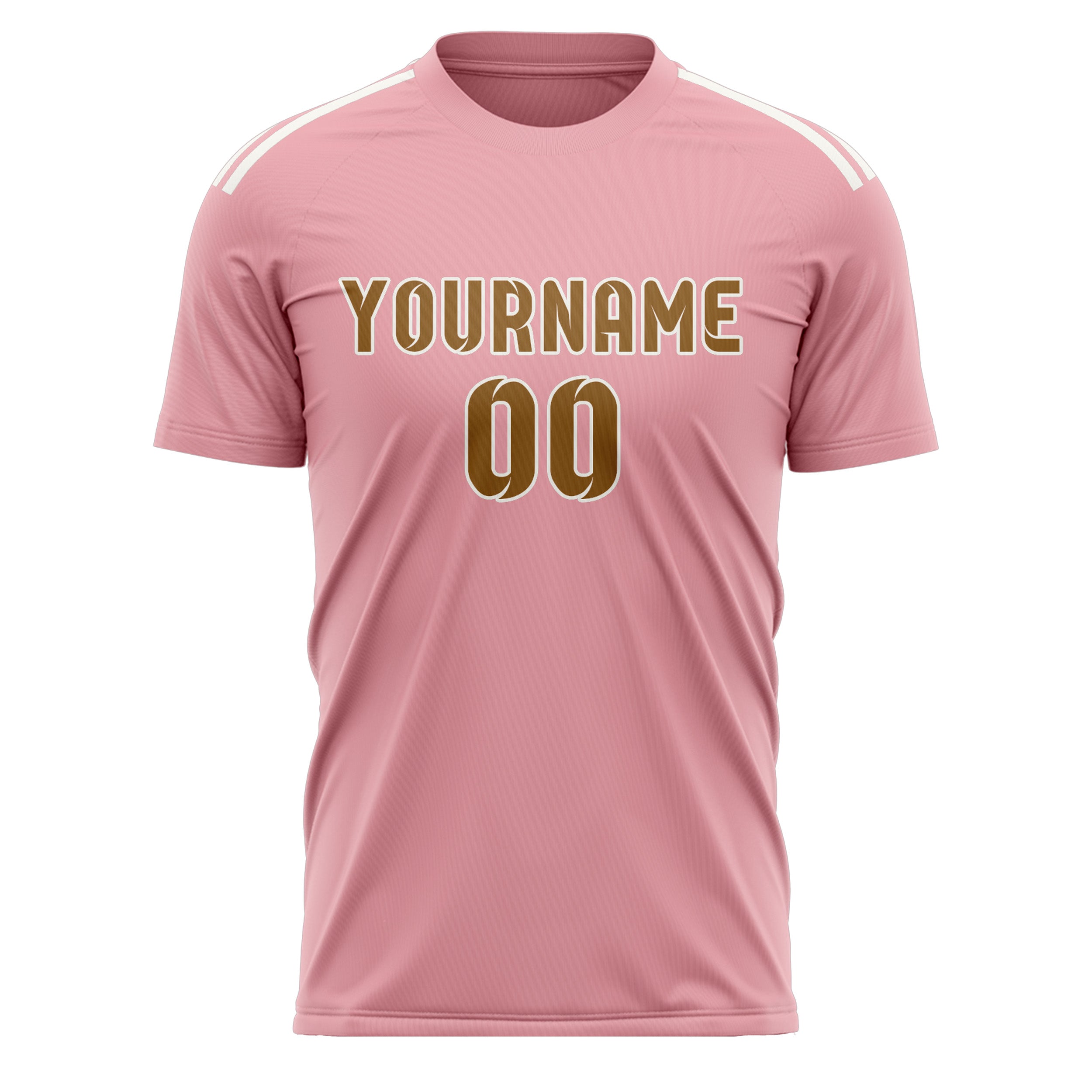 Custom Light Pink Khaki Soccer Jersey