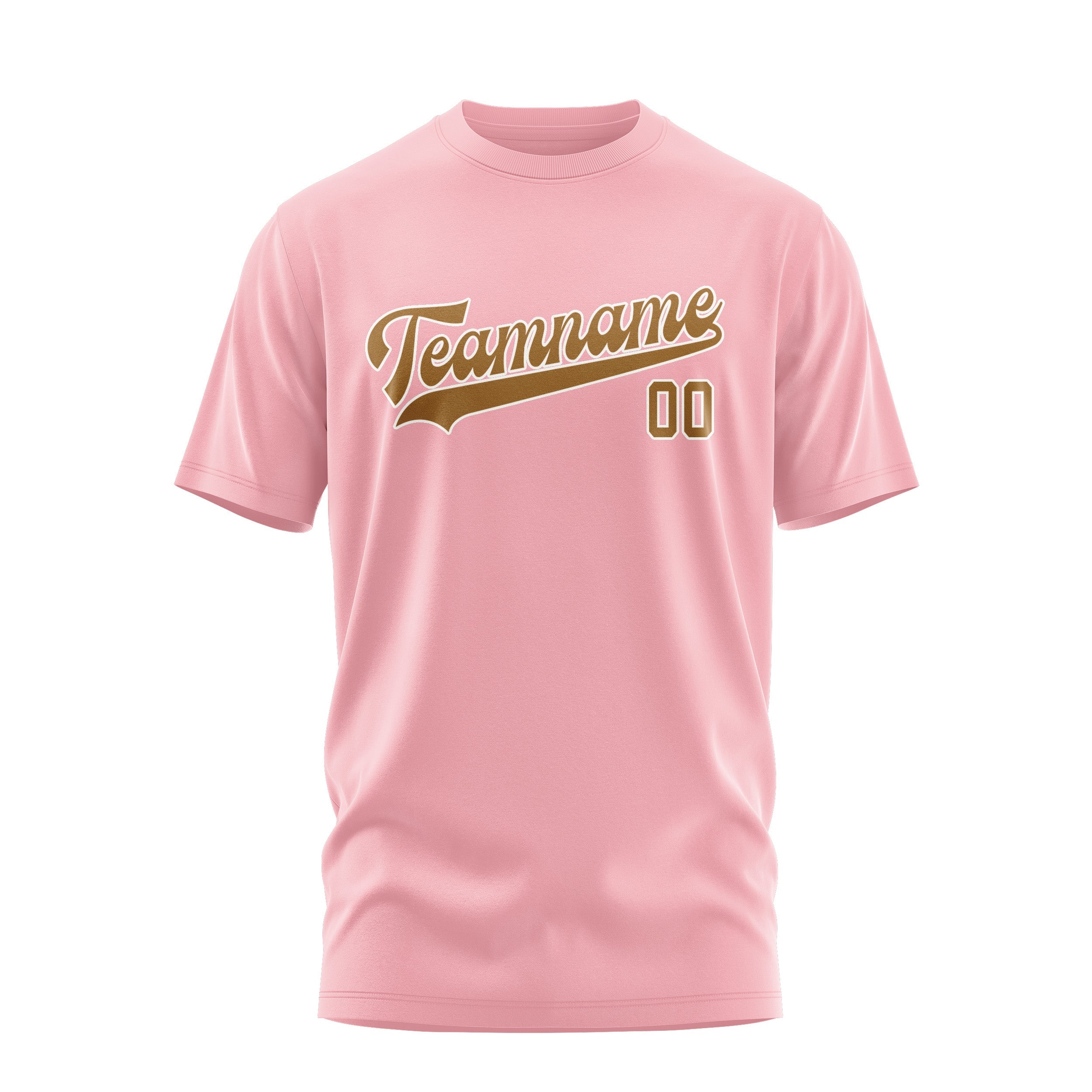 Custom Light Pink Khaki T-Shirt