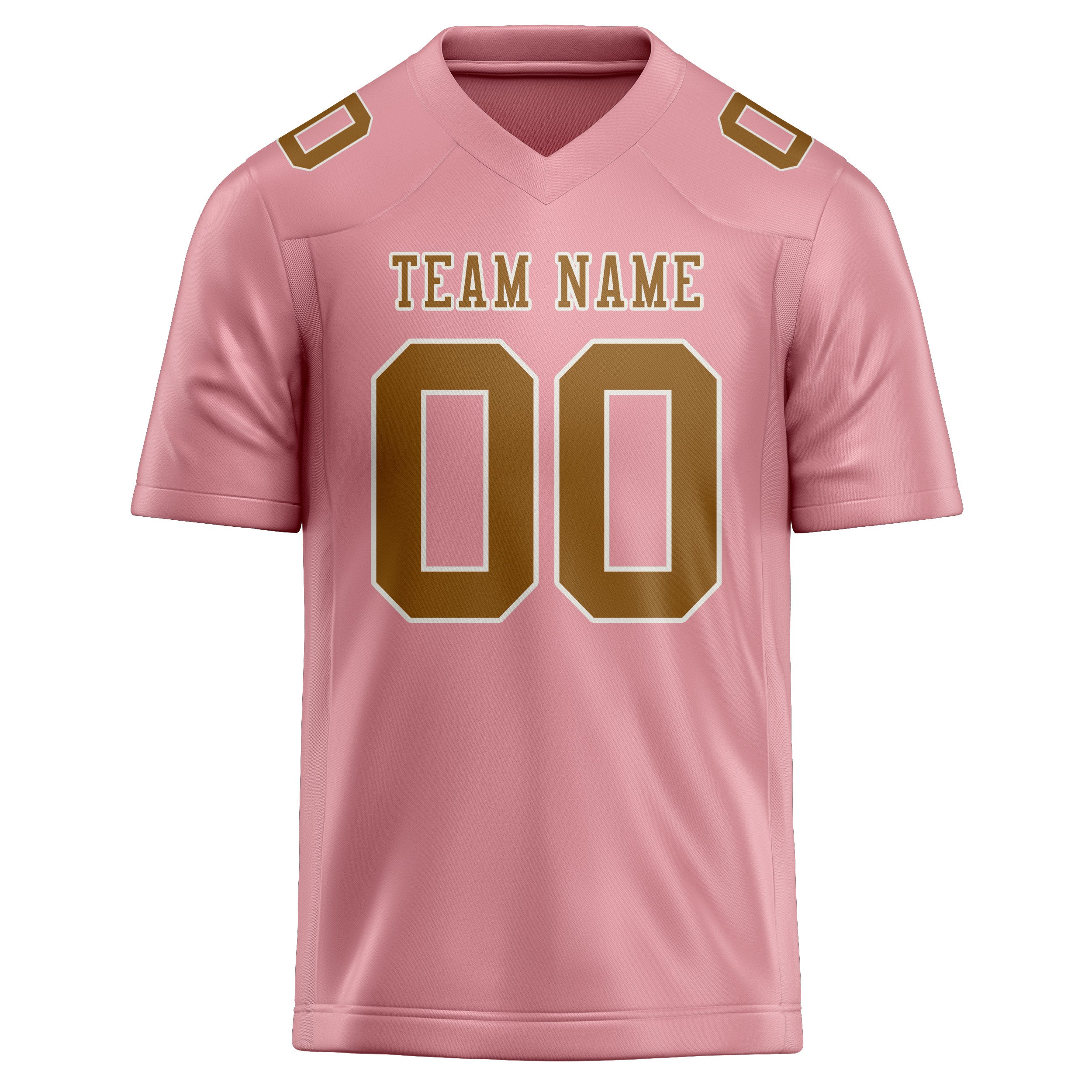 Custom Light Pink Khaki Football Jersey