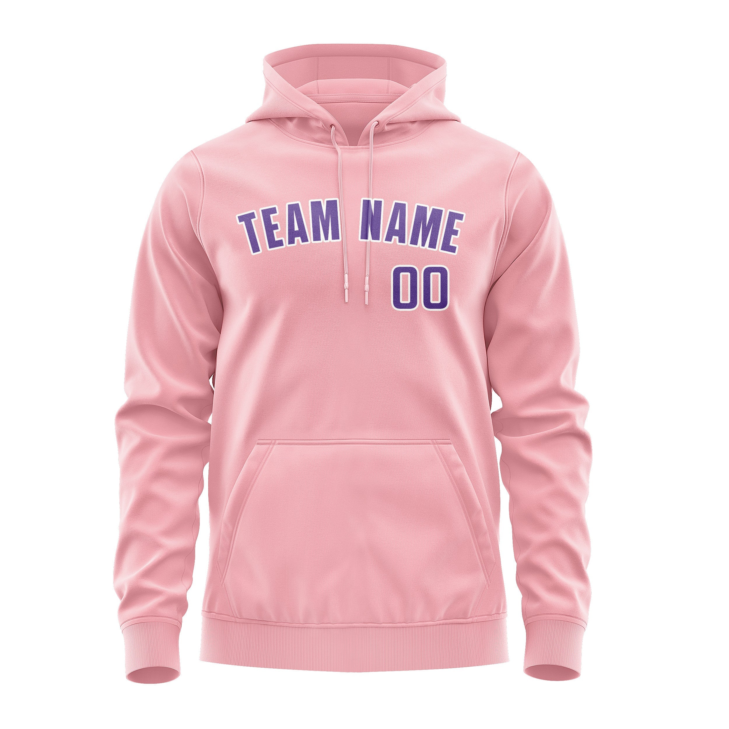 Custom Light Pink Light Purple Hoodie