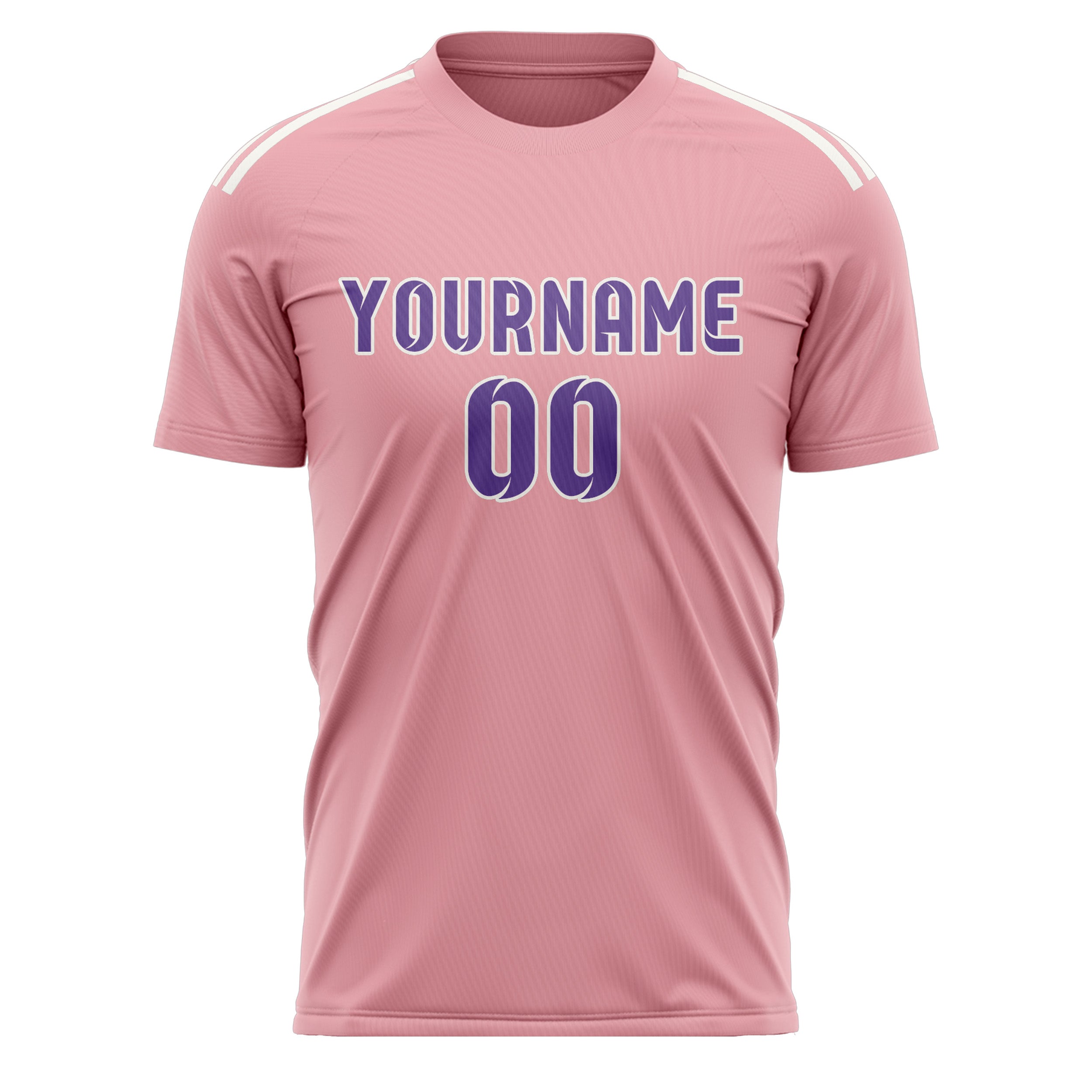 Custom Light Pink Light Purple Soccer Jersey