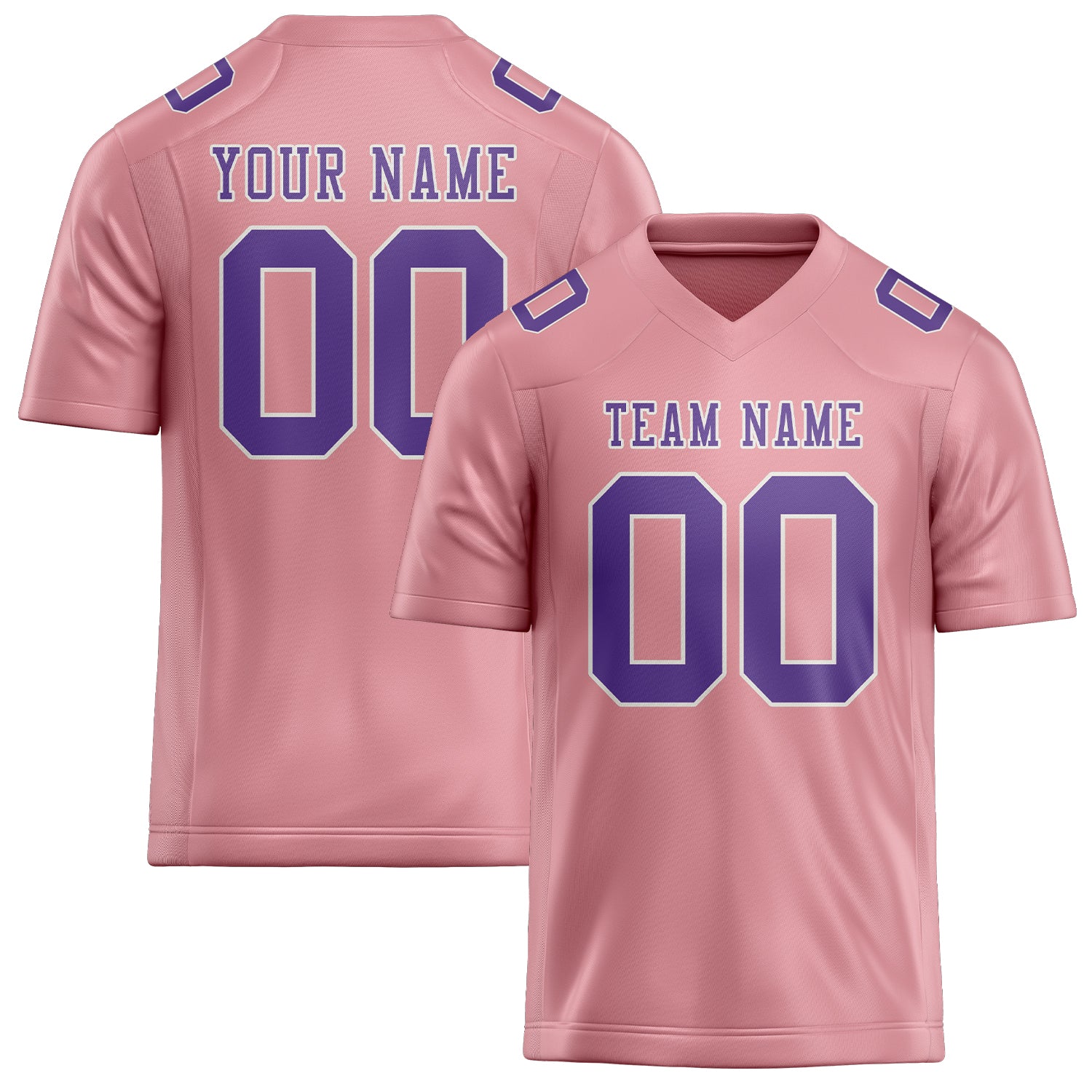 Custom Light Pink Light Purple Football Jersey