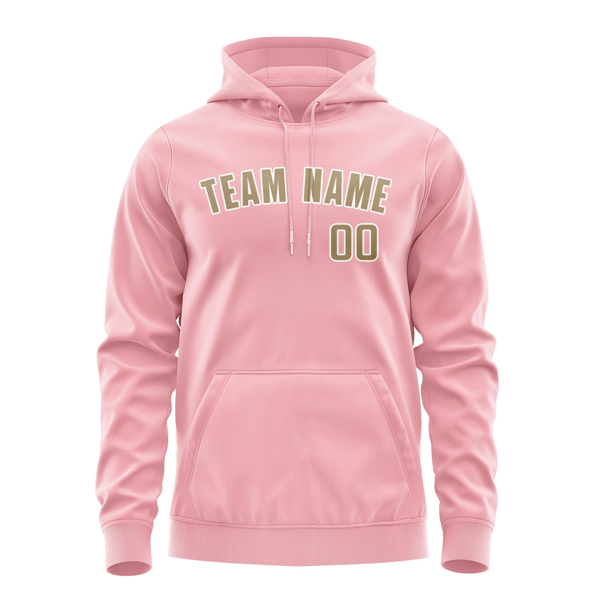 Custom Light Pink Light Khaki Hoodie