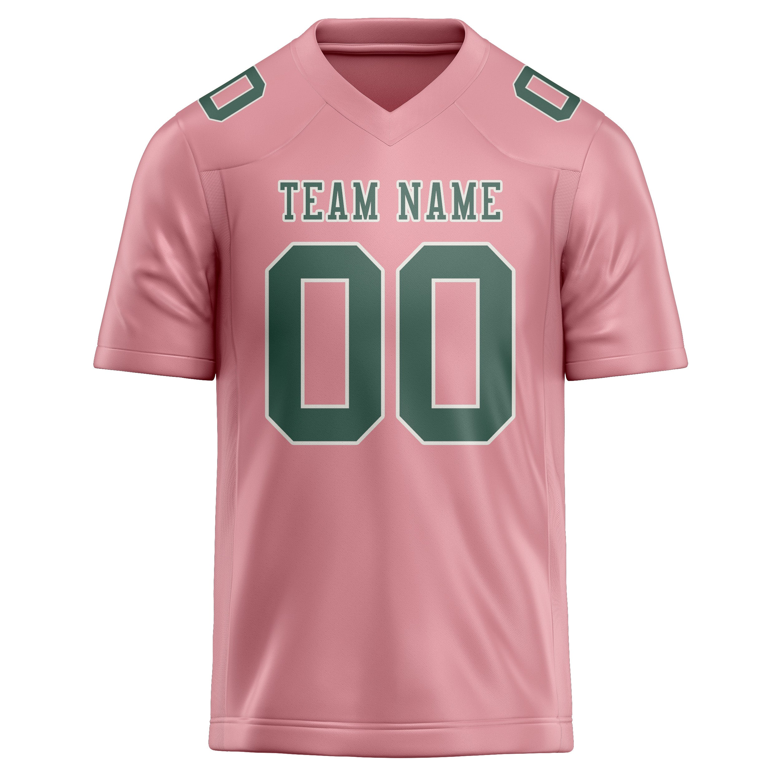 Custom Light Pink Blue Green Football Jersey