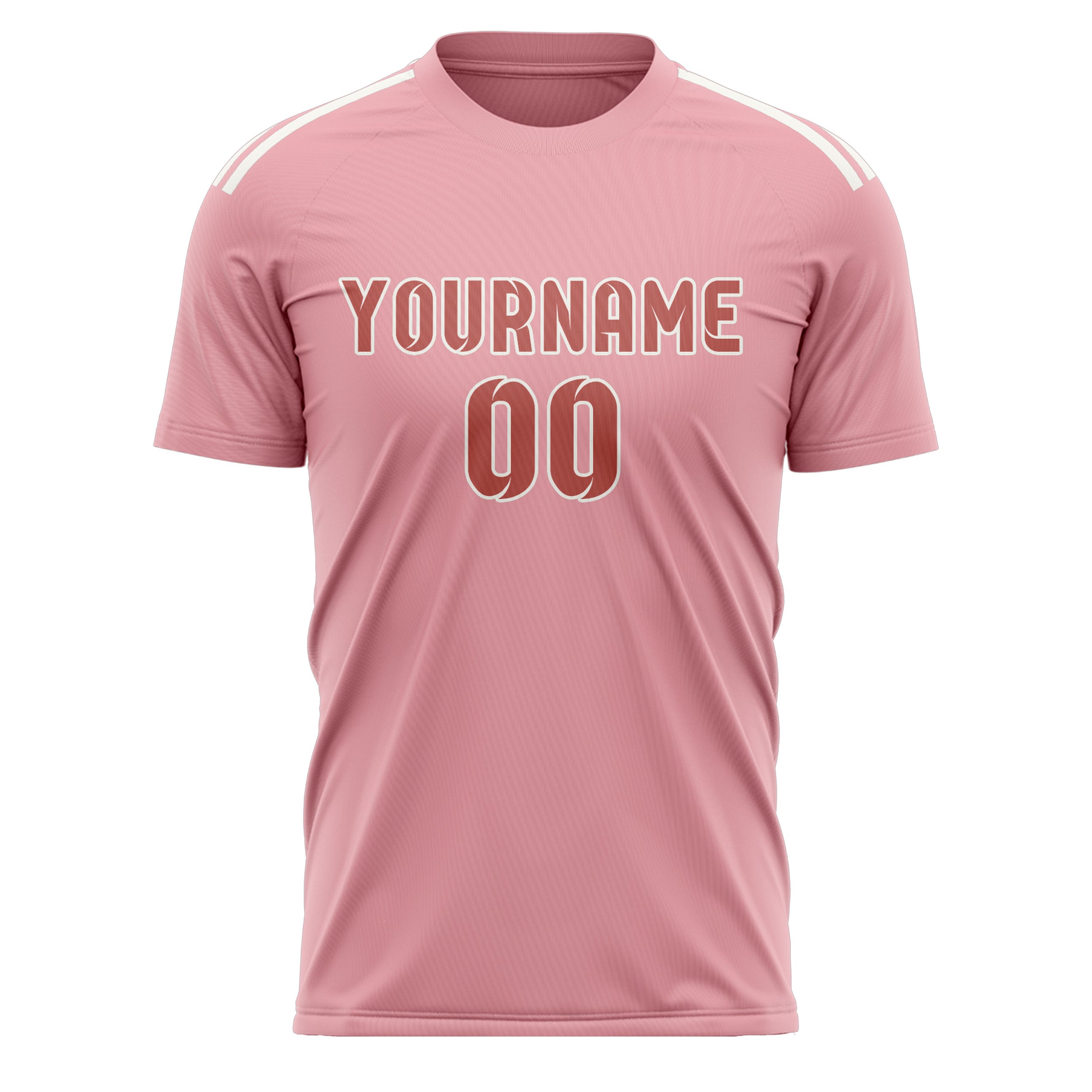 Custom Light Pink Copper Rose Soccer Jersey