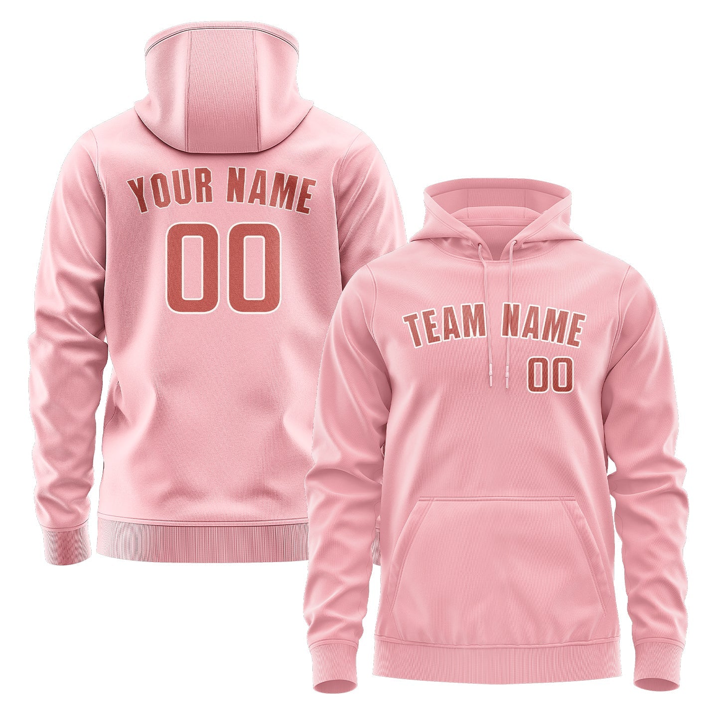 Custom Light Pink Copper Rose Hoodie