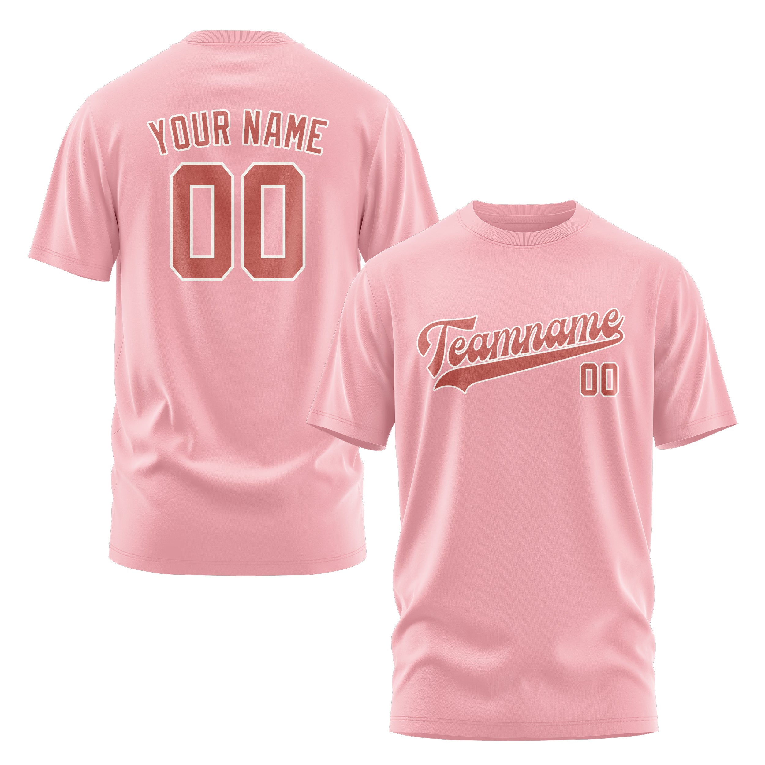 Custom Light Pink Copper Rose T-Shirt